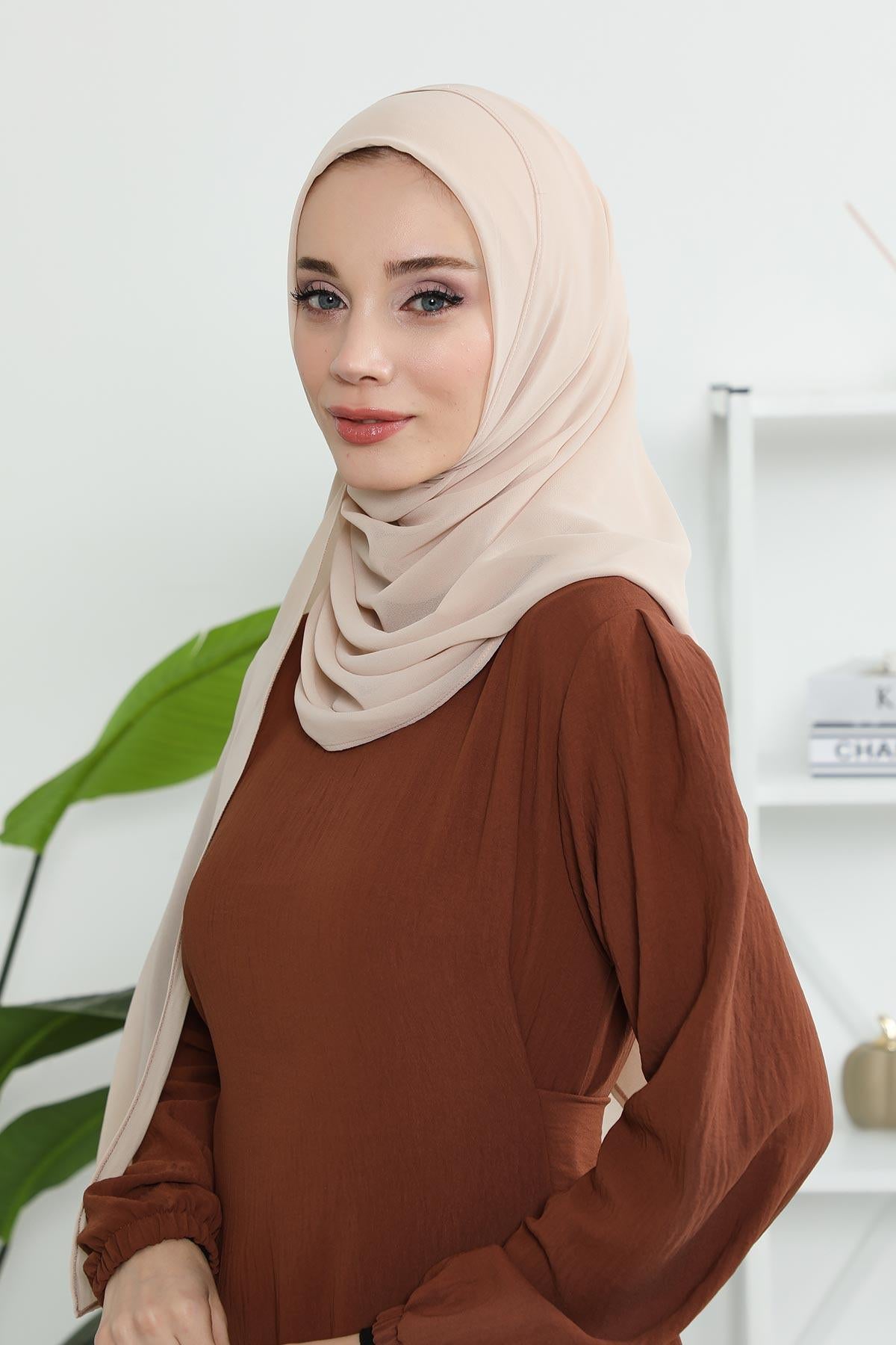 Klasik Tasarım Pratik Şifon Şal,PS-11