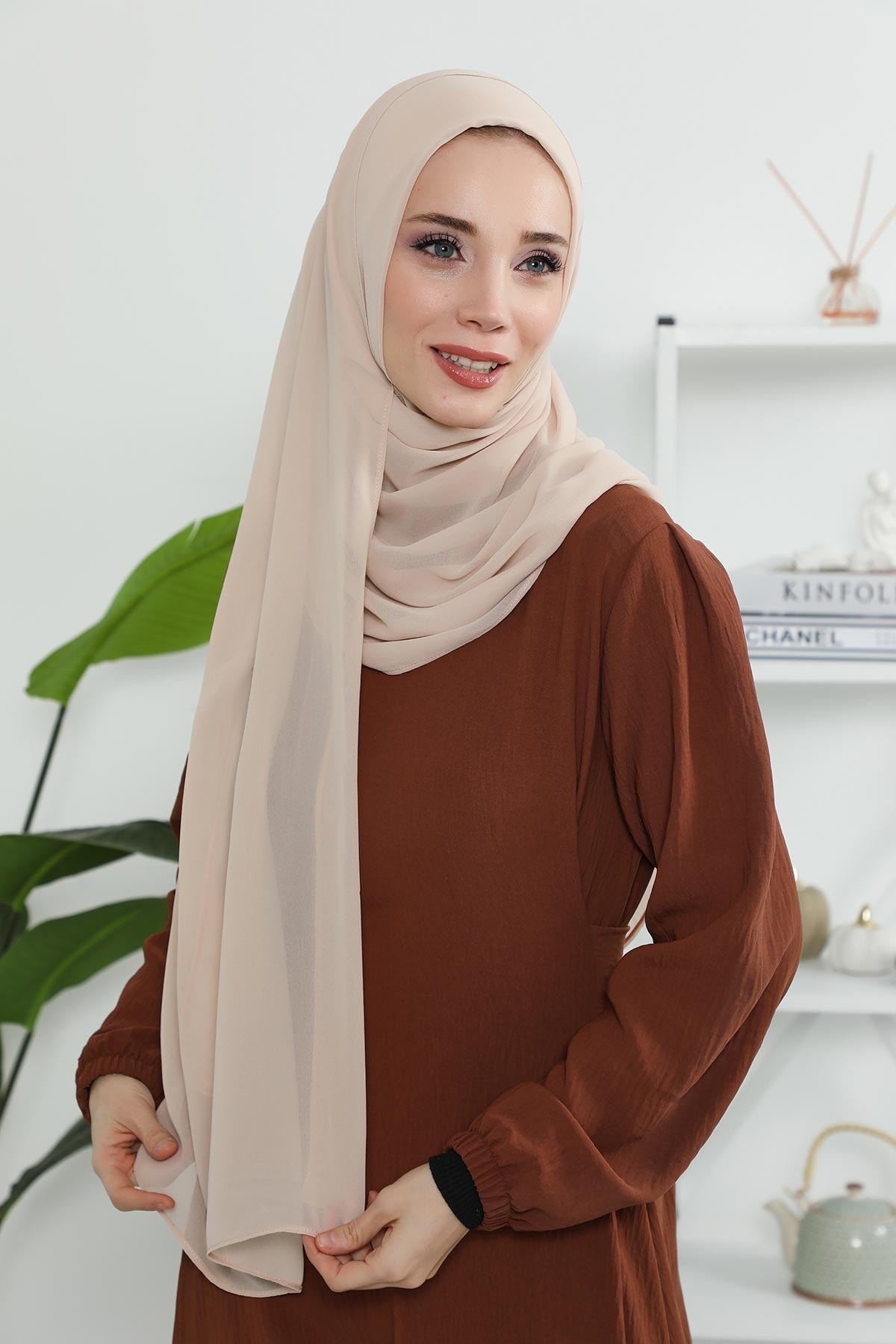 Klasik Tasarım Pratik Şifon Şal,PS-11