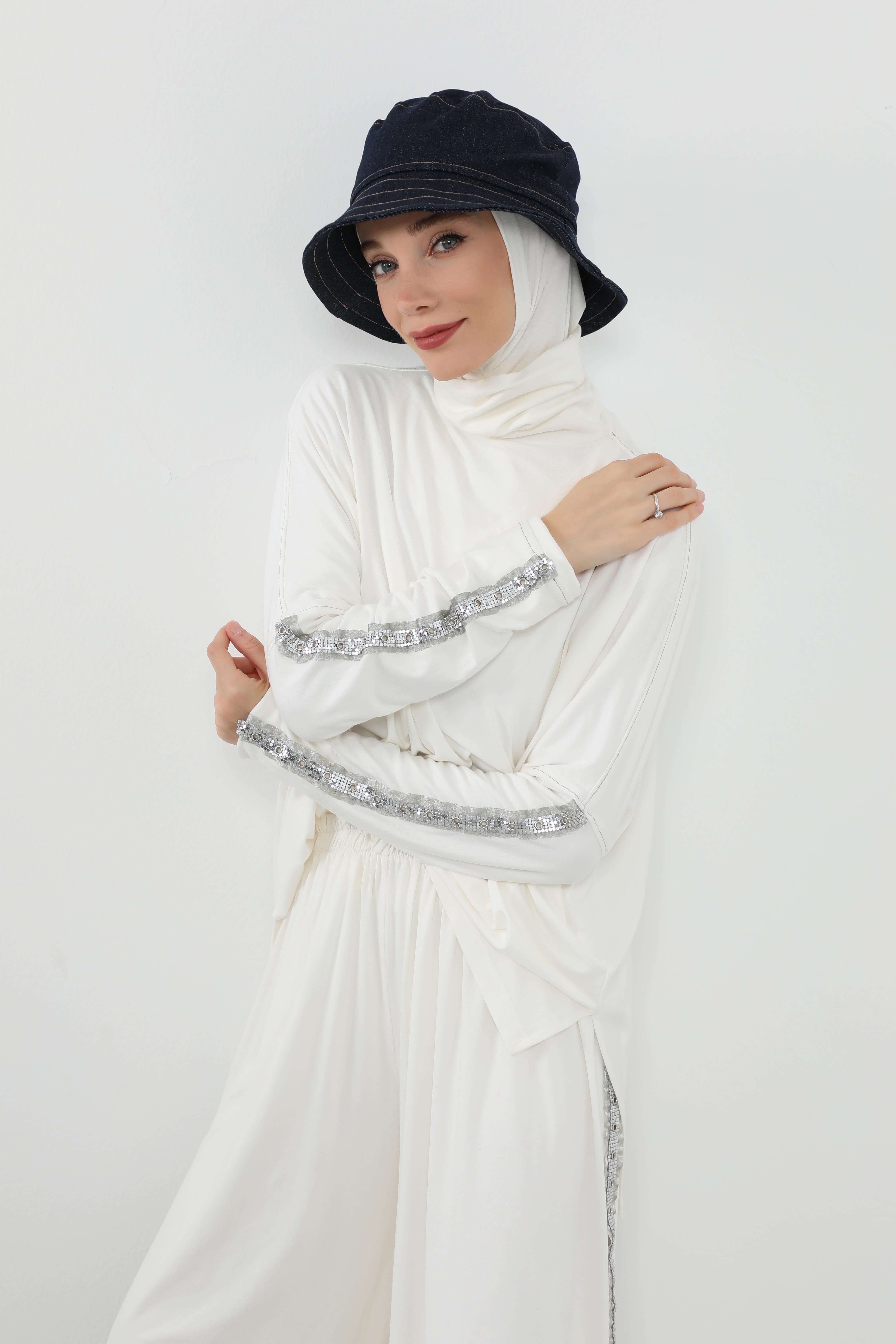 Kot Bucket Model Tesettür Uyumlu Şapka,B-100