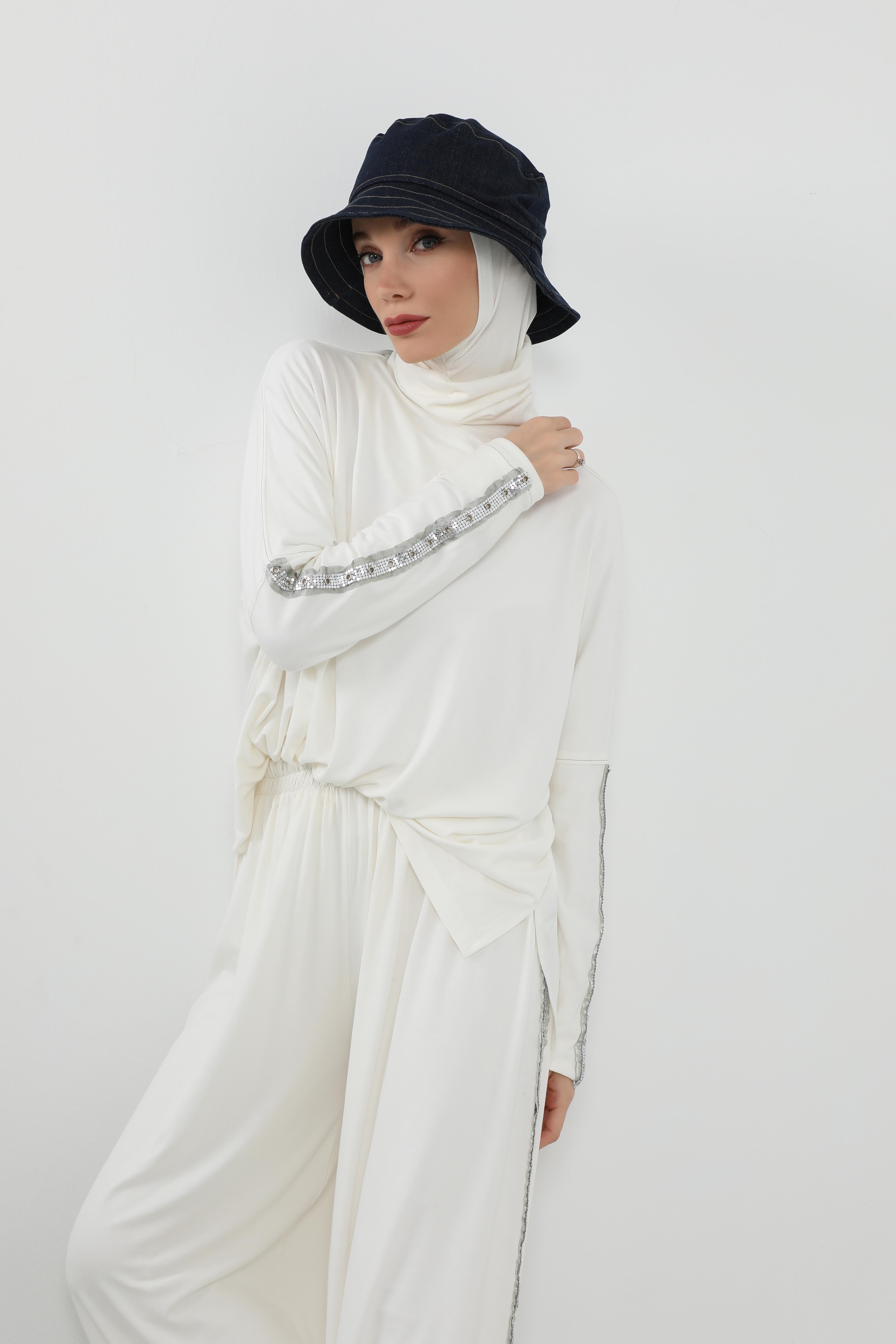 Kot Bucket Model Tesettür Uyumlu Şapka,B-100