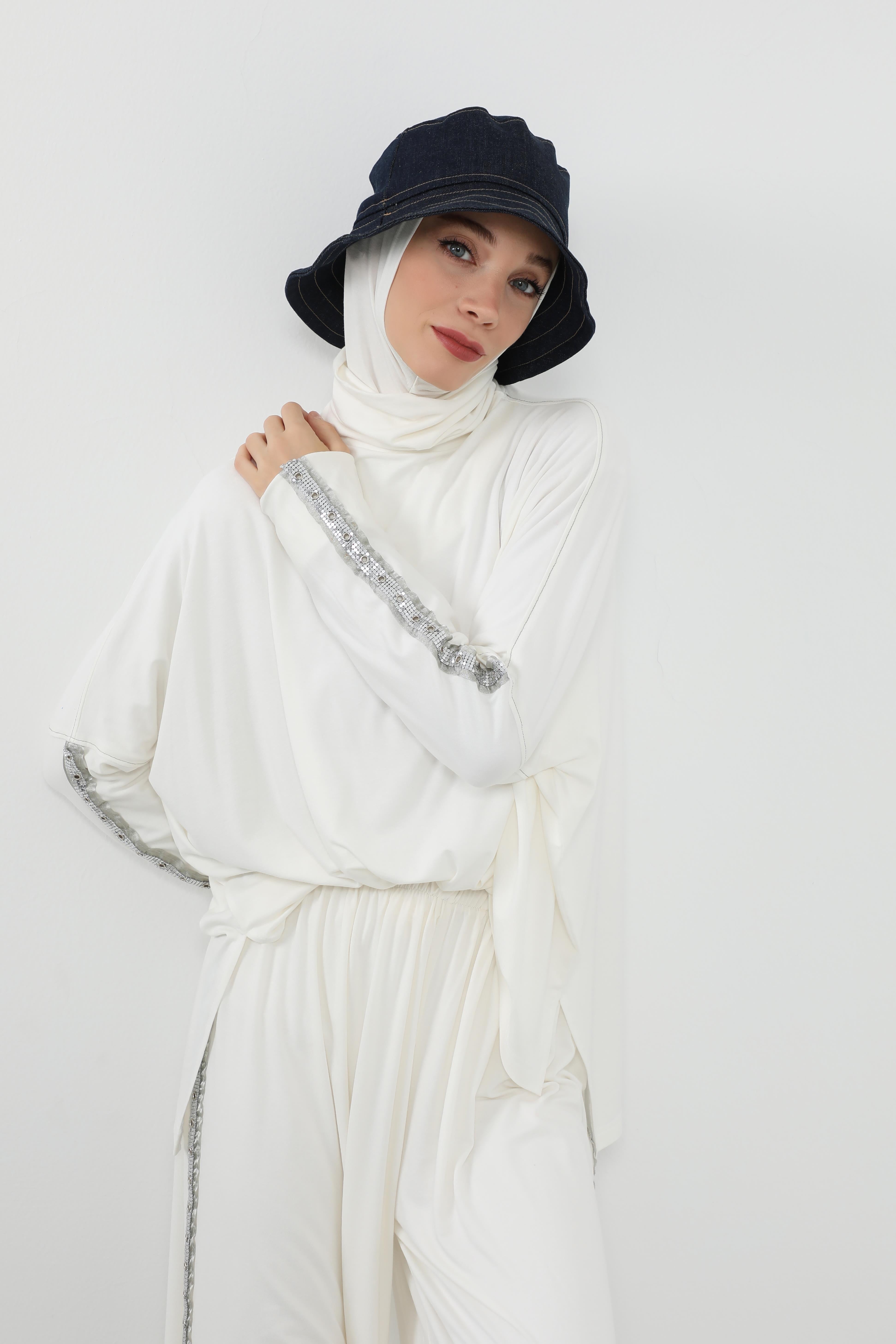 Kot Bucket Model Tesettür Uyumlu Şapka,B-100