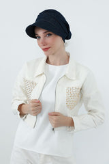 Kot Kumaşlı Siperlikli Kadın Şapka Bone,B-73KOT