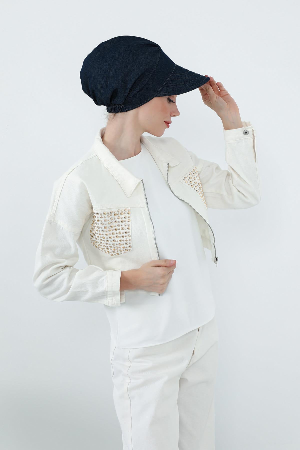 Kot Kumaşlı Siperlikli Kadın Şapka Bone,B-73KOT