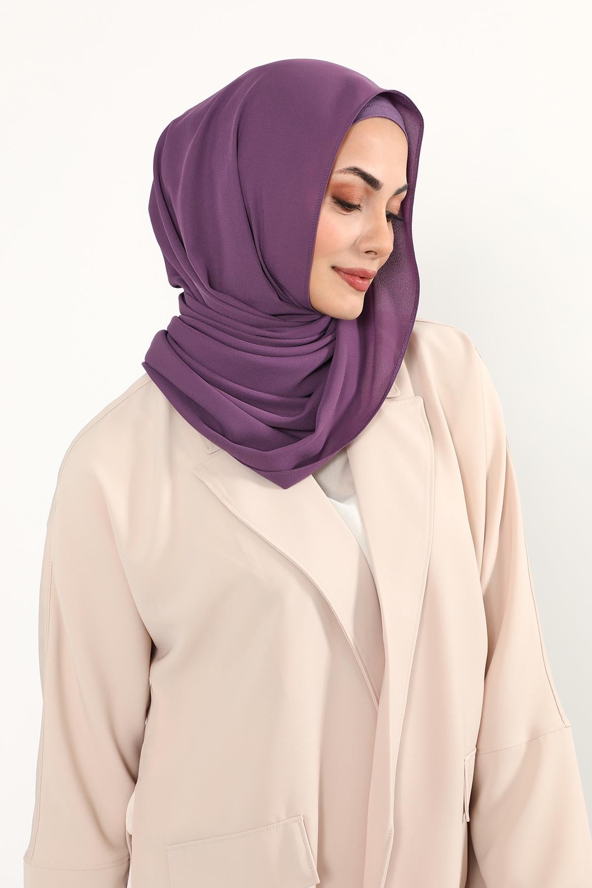 Krep Şal & Penye Bone İkili Takım,PS-50