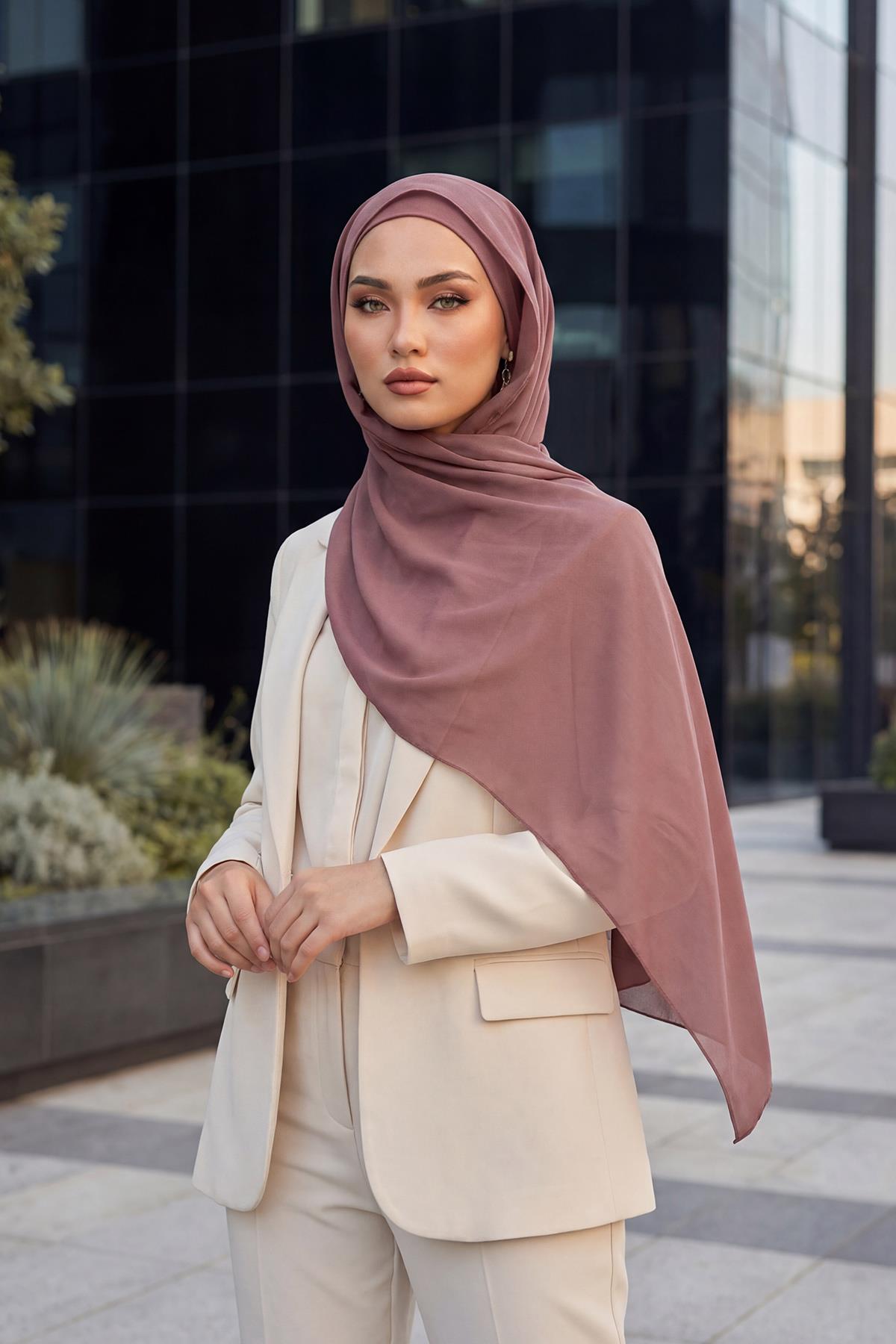 Krep Şal & Penye Bone İkili Takım,PS-50