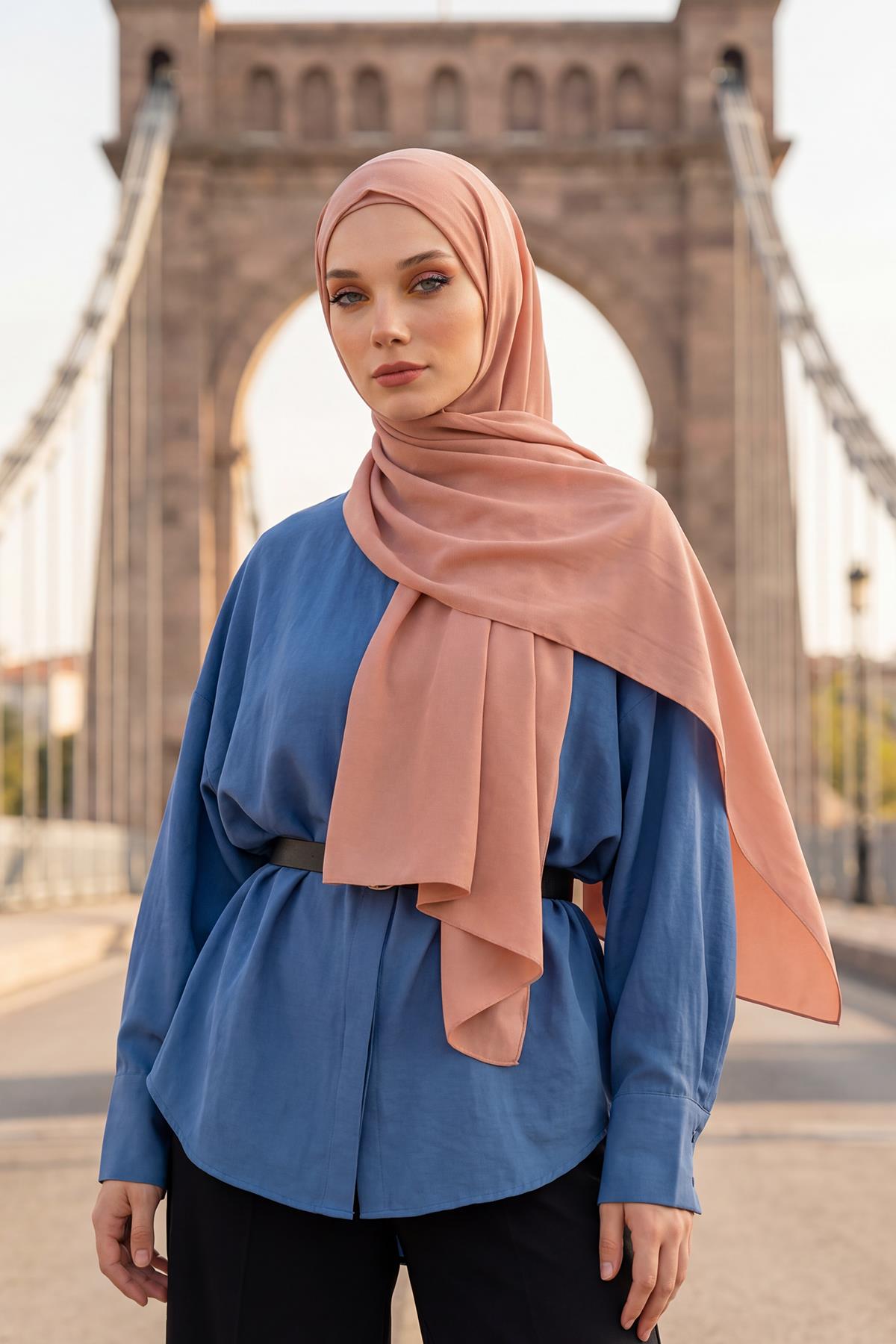 Krep Şal & Penye Bone İkili Takım,PS-50