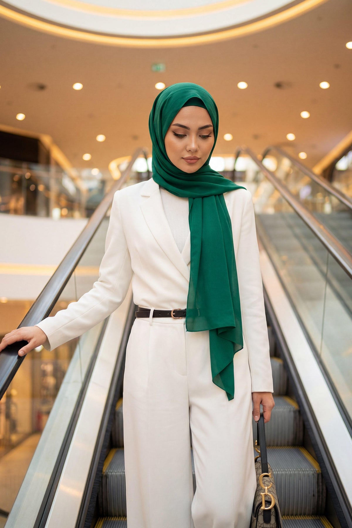 Krep Şal & Penye Bone İkili Takım,PS-50