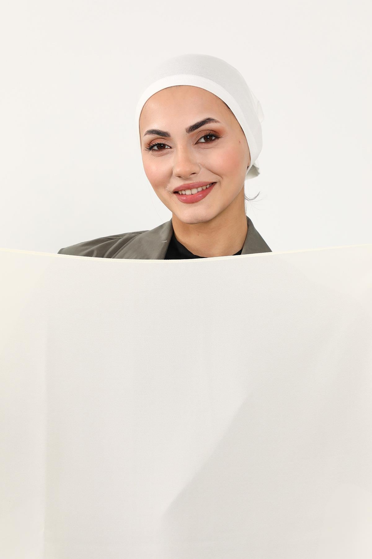 Krep Şal & Penye Bone İkili Takım,PS-50