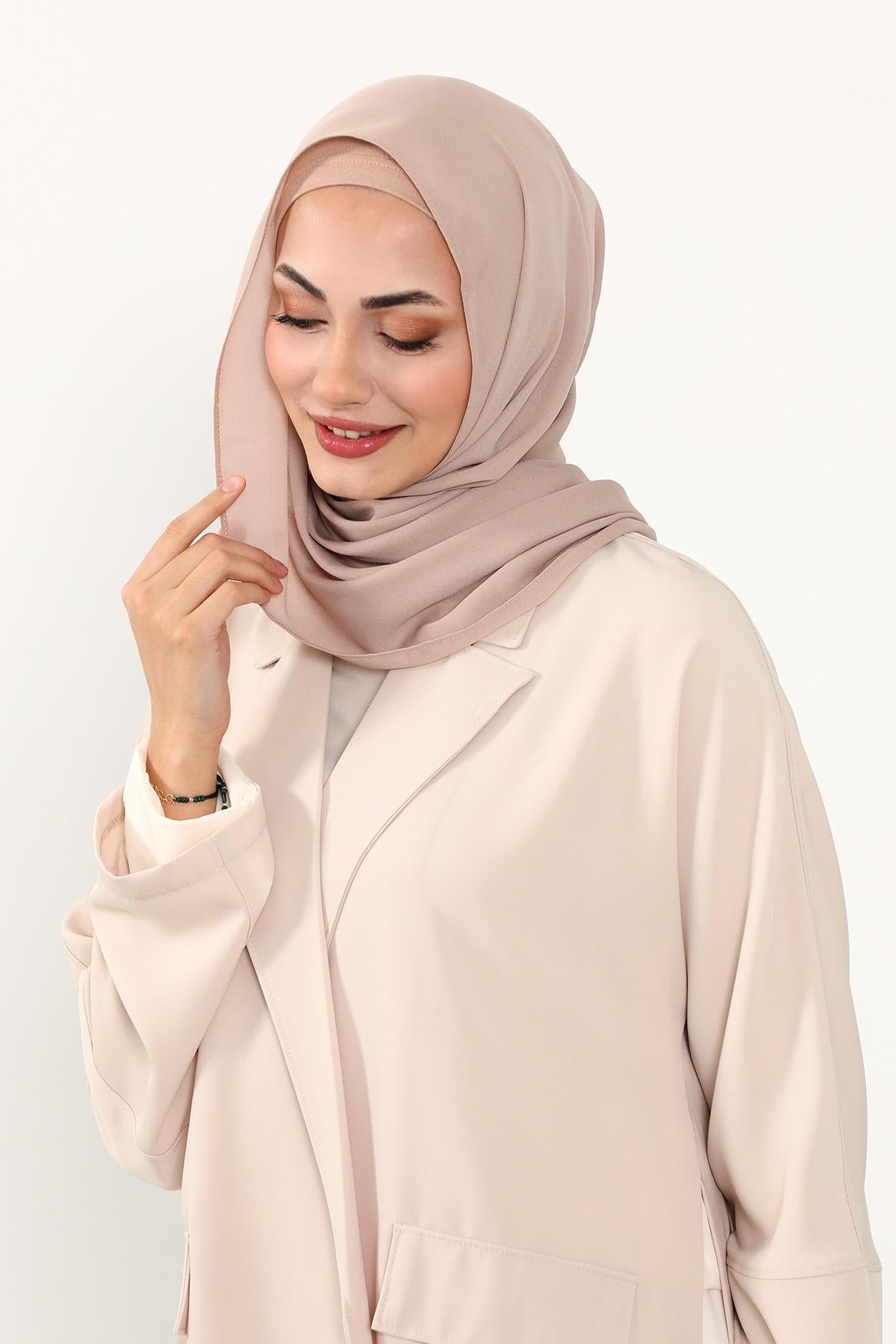 Krep Şal & Penye Bone İkili Takım,PS-50