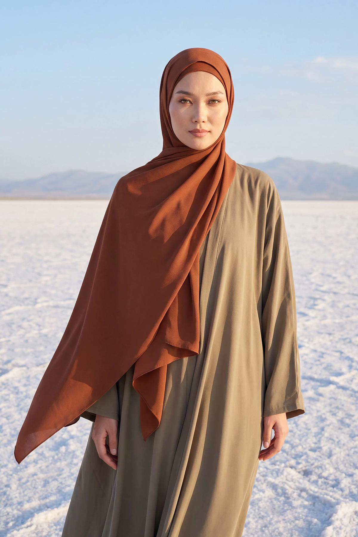 Krep Şal & Penye Bone İkili Takım,PS-50