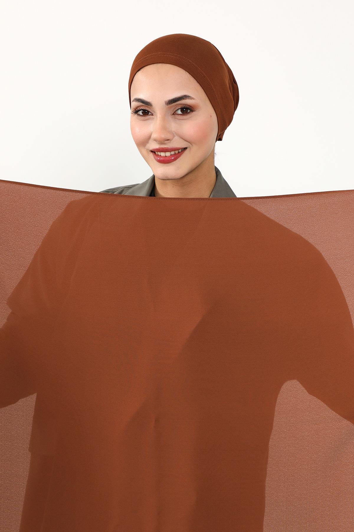 Krep Şal & Penye Bone İkili Takım,PS-50