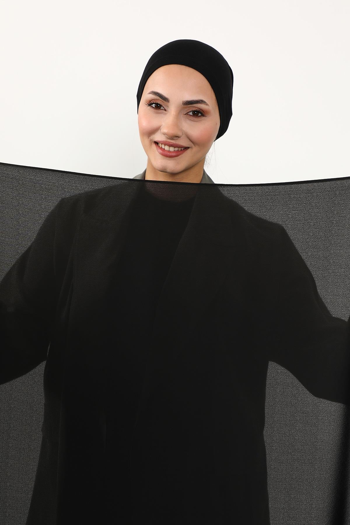 Krep Şal & Penye Bone İkili Takım,PS-50