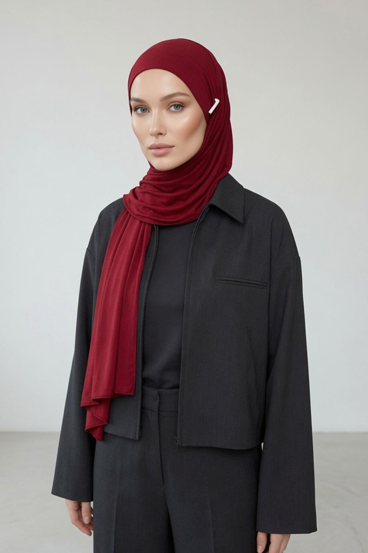 Kulaklık ve Gözlük Girişli Pratik Penye Şal,PS-94