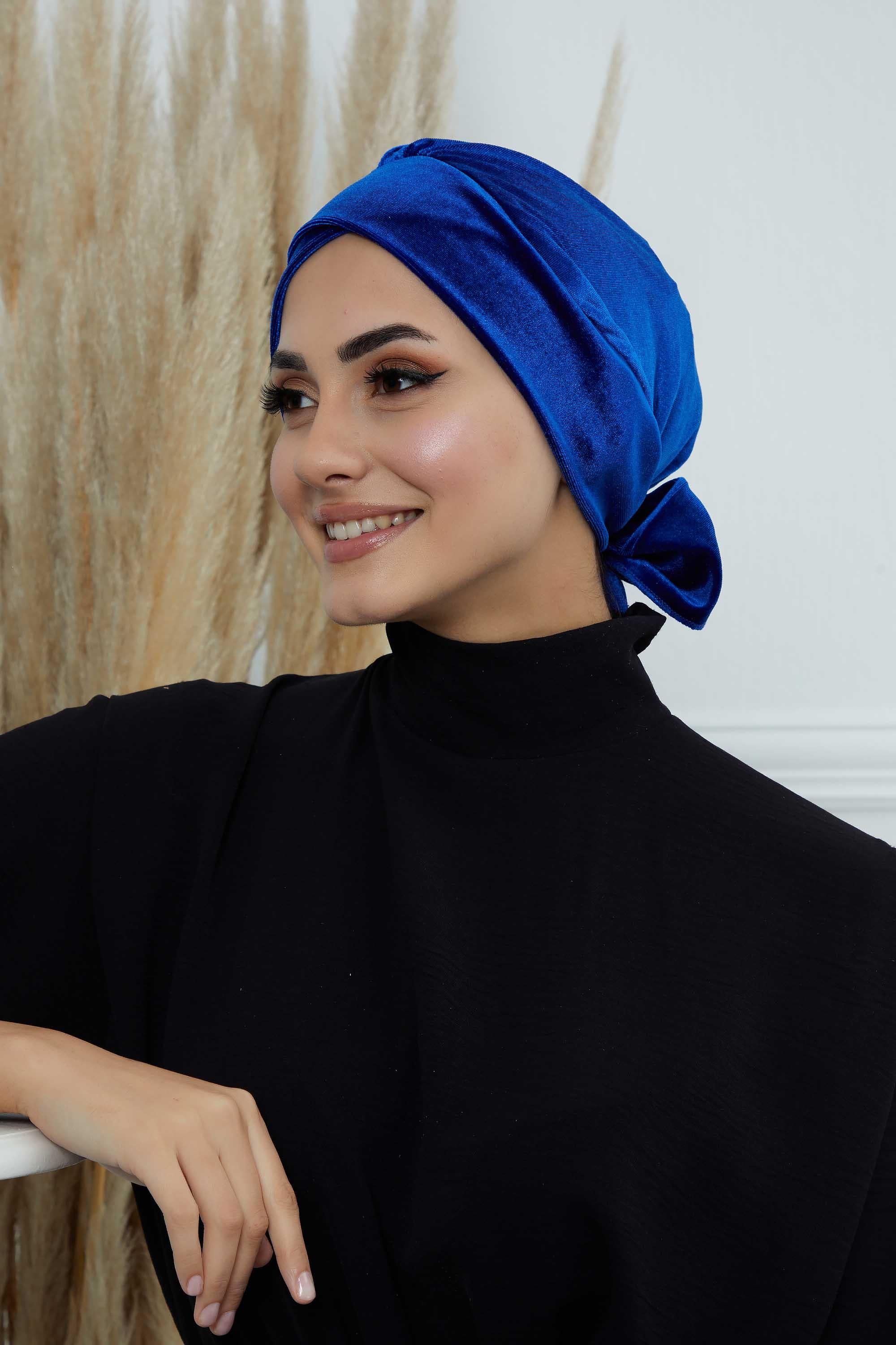 Kuşaklı Kadife Bone,B-31K