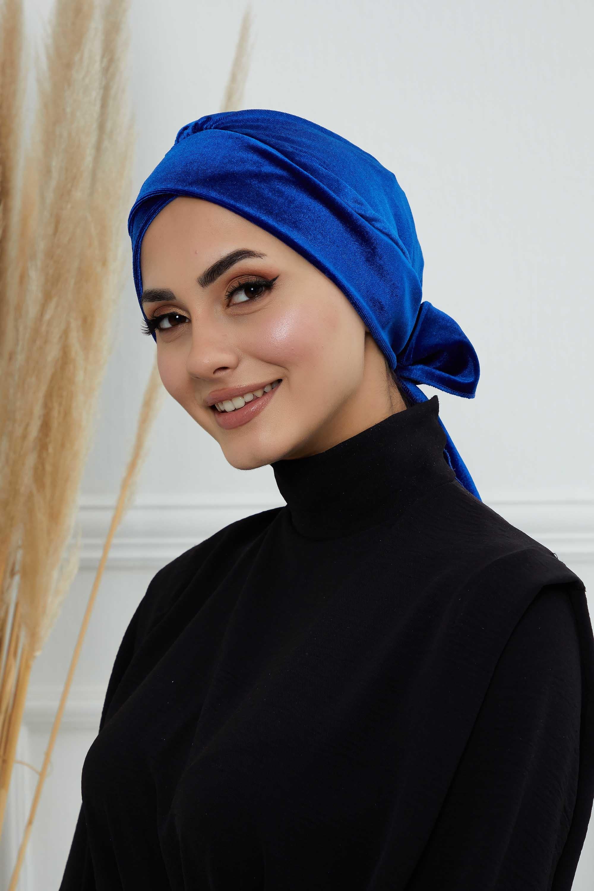 Kuşaklı Kadife Bone,B-31K