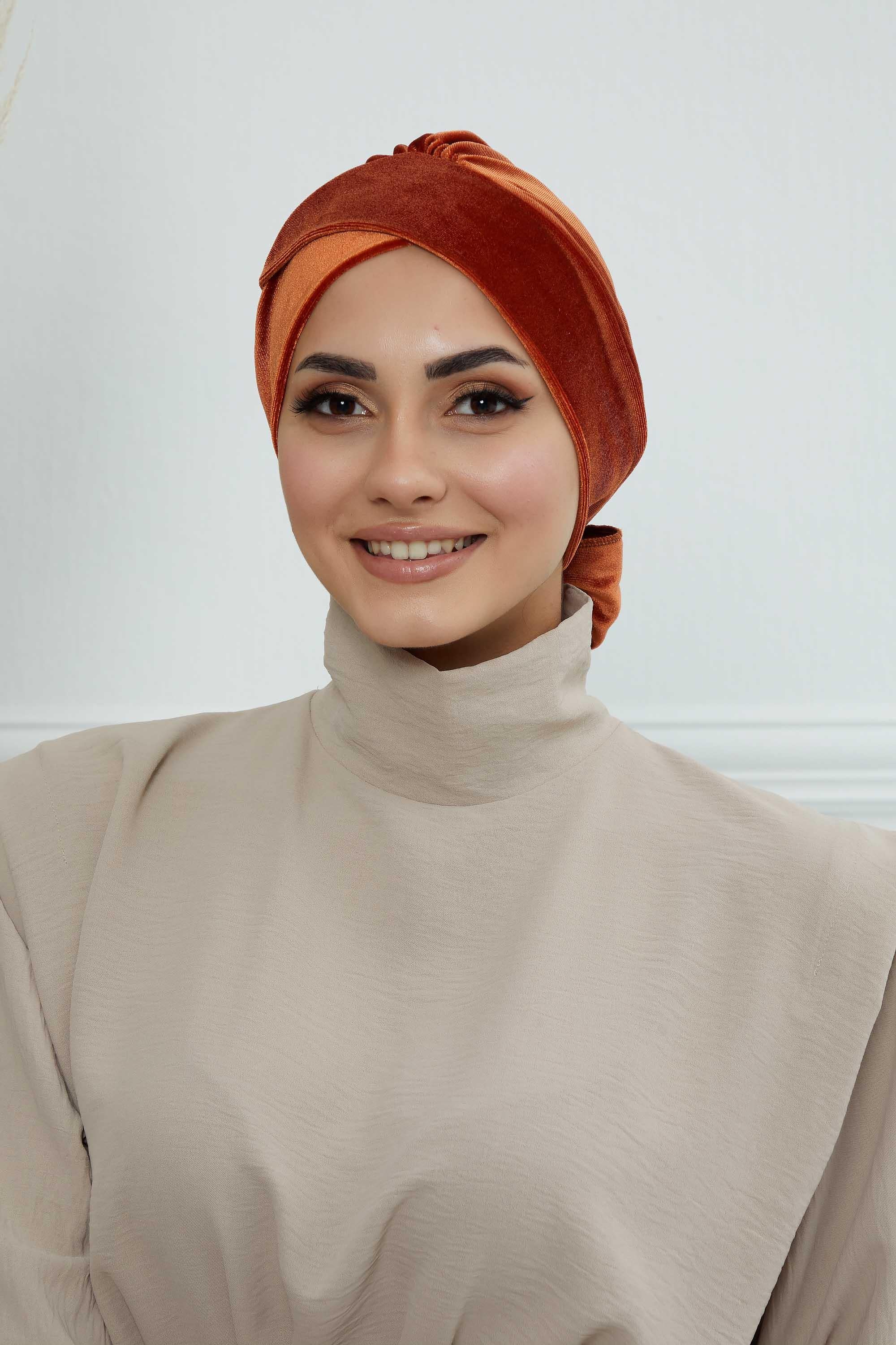 Kuşaklı Kadife Bone,B-31K