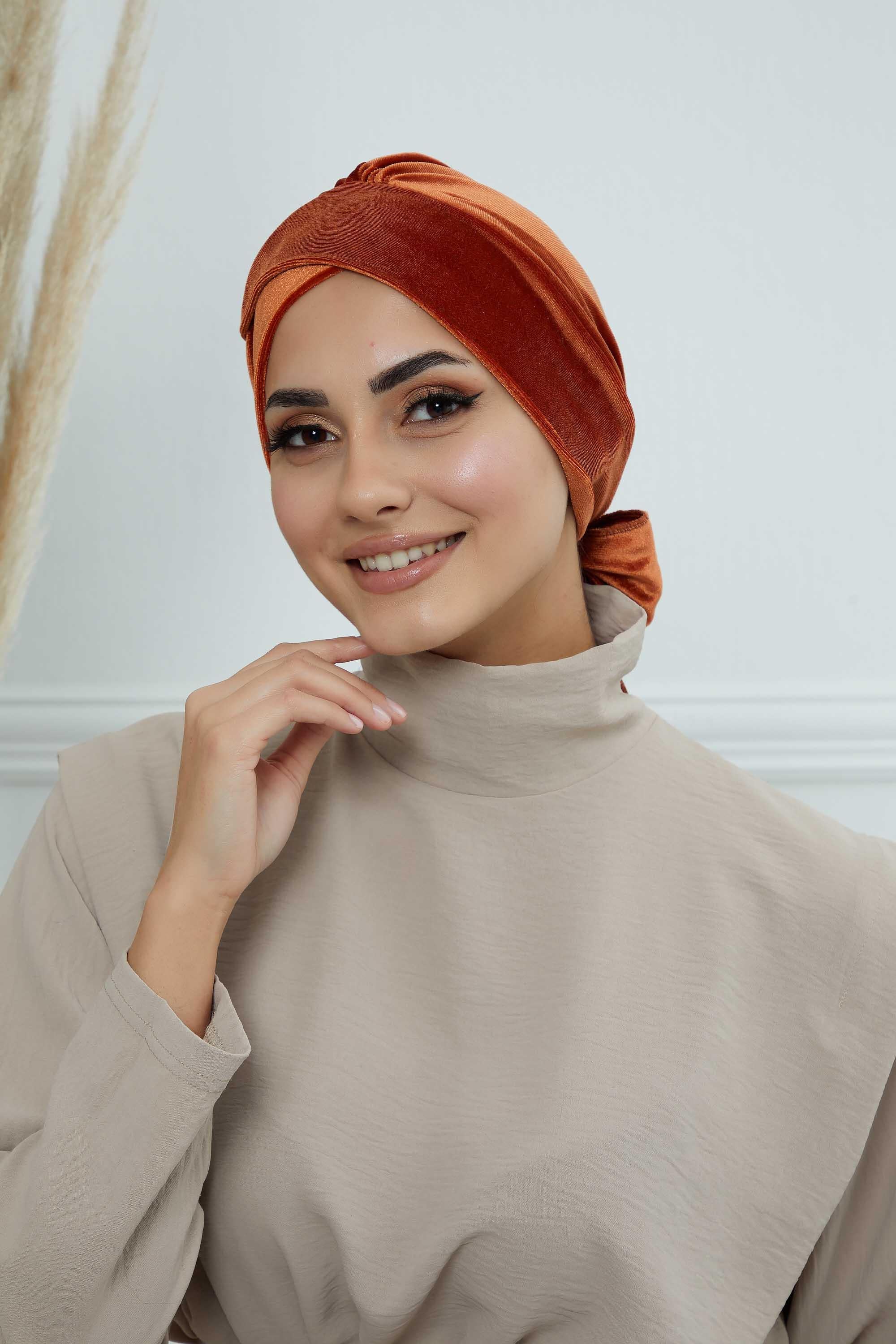 Kuşaklı Kadife Bone,B-31K