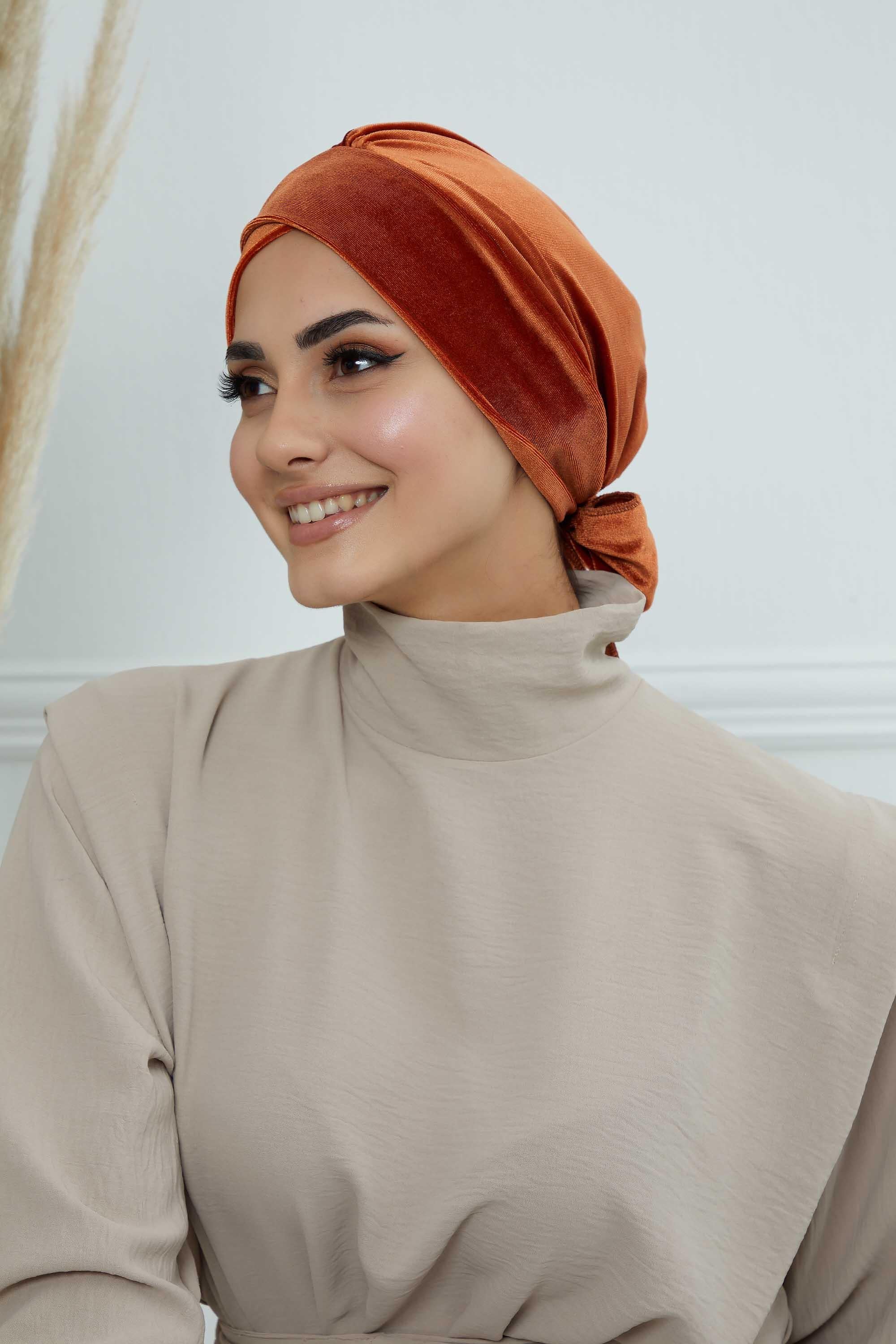 Kuşaklı Kadife Bone,B-31K