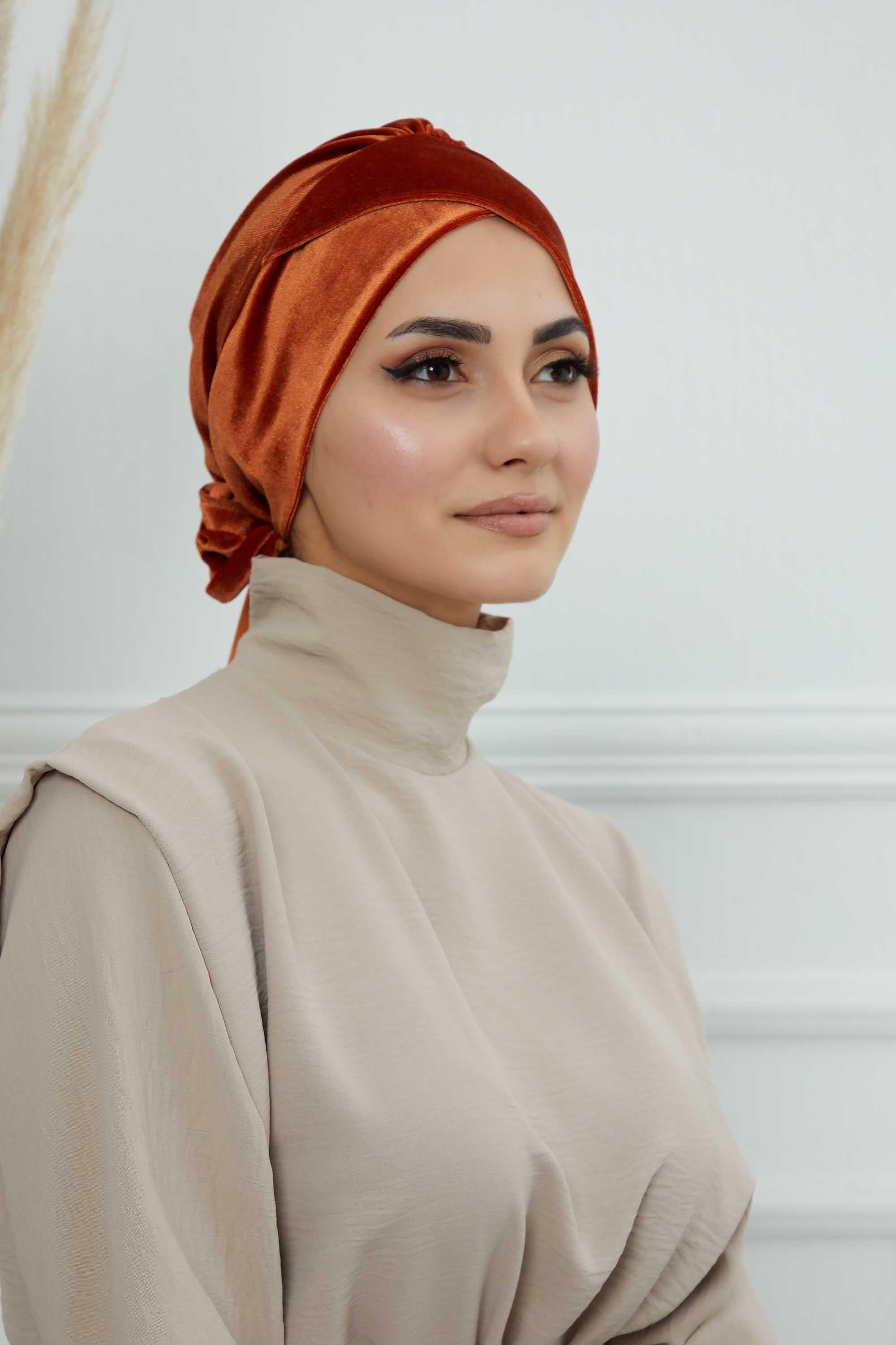 Kuşaklı Kadife Bone,B-31K