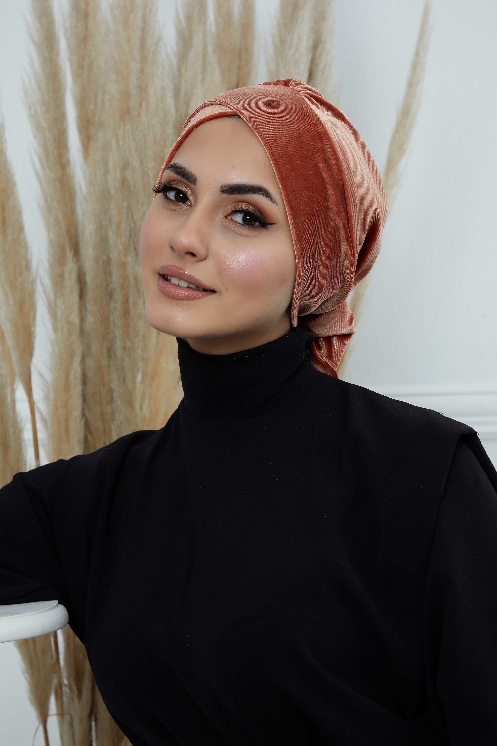Kuşaklı Kadife Bone,B-31K