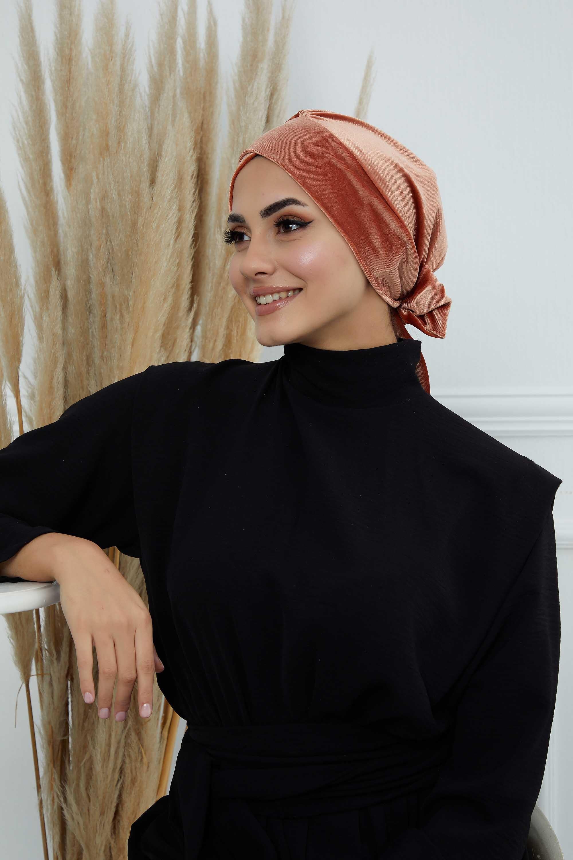 Kuşaklı Kadife Bone,B-31K