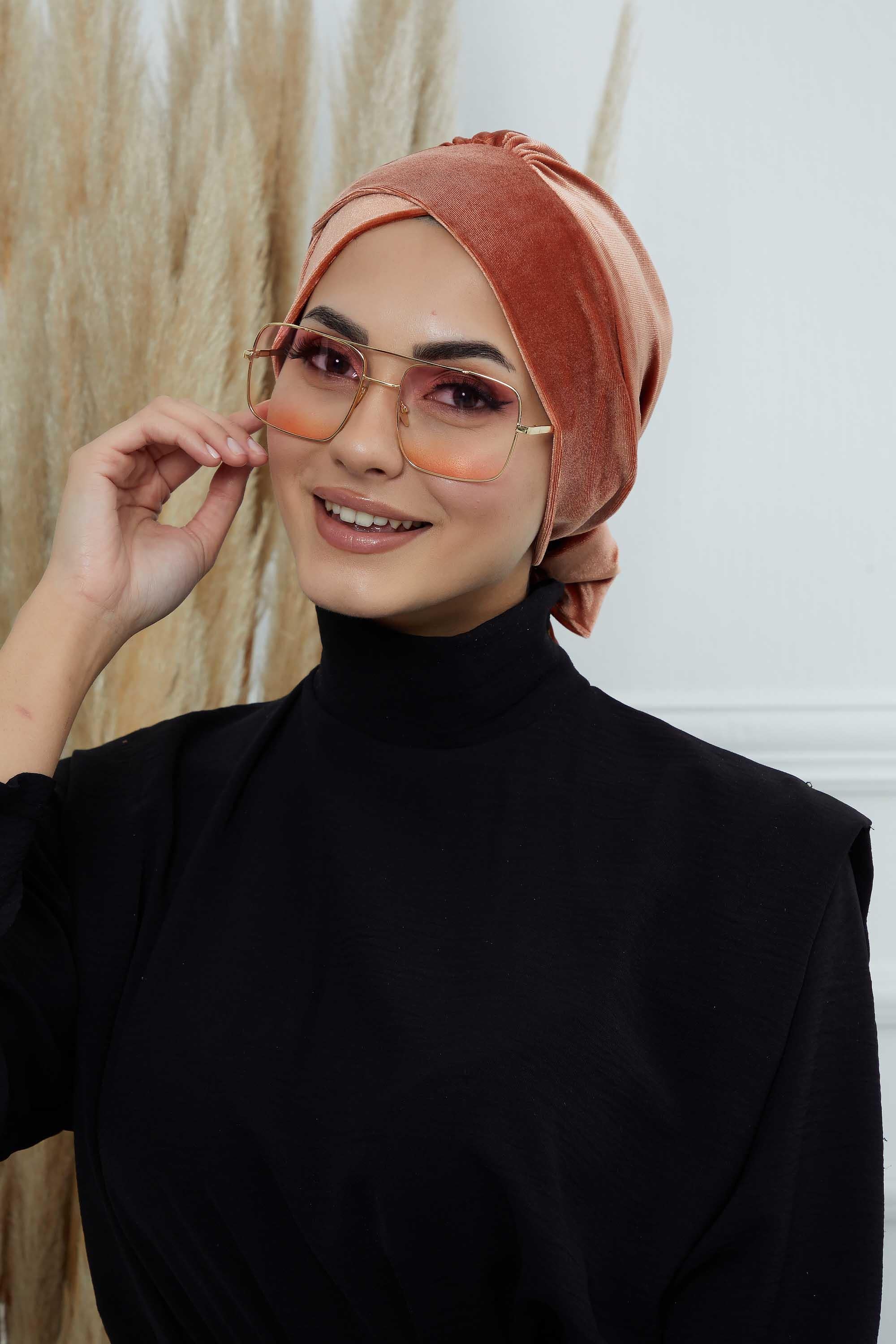 Kuşaklı Kadife Bone,B-31K