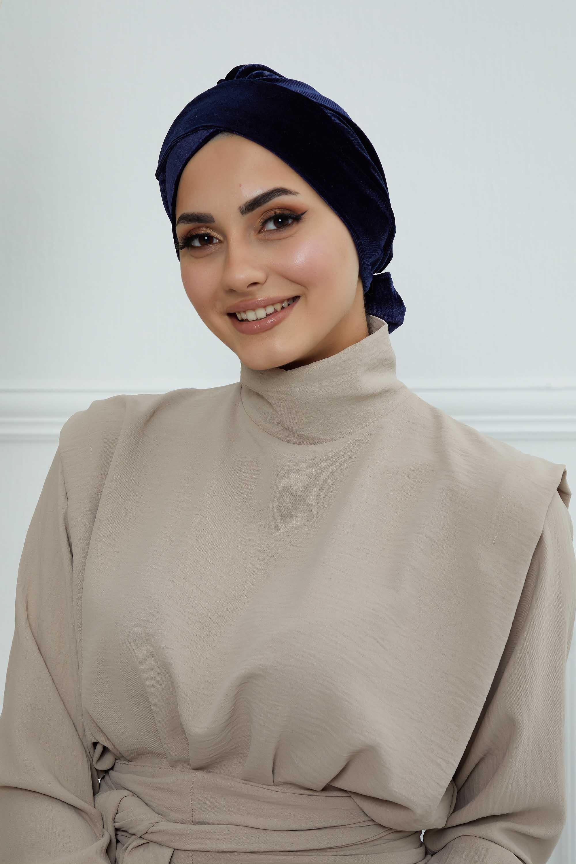 Kuşaklı Kadife Bone,B-31K