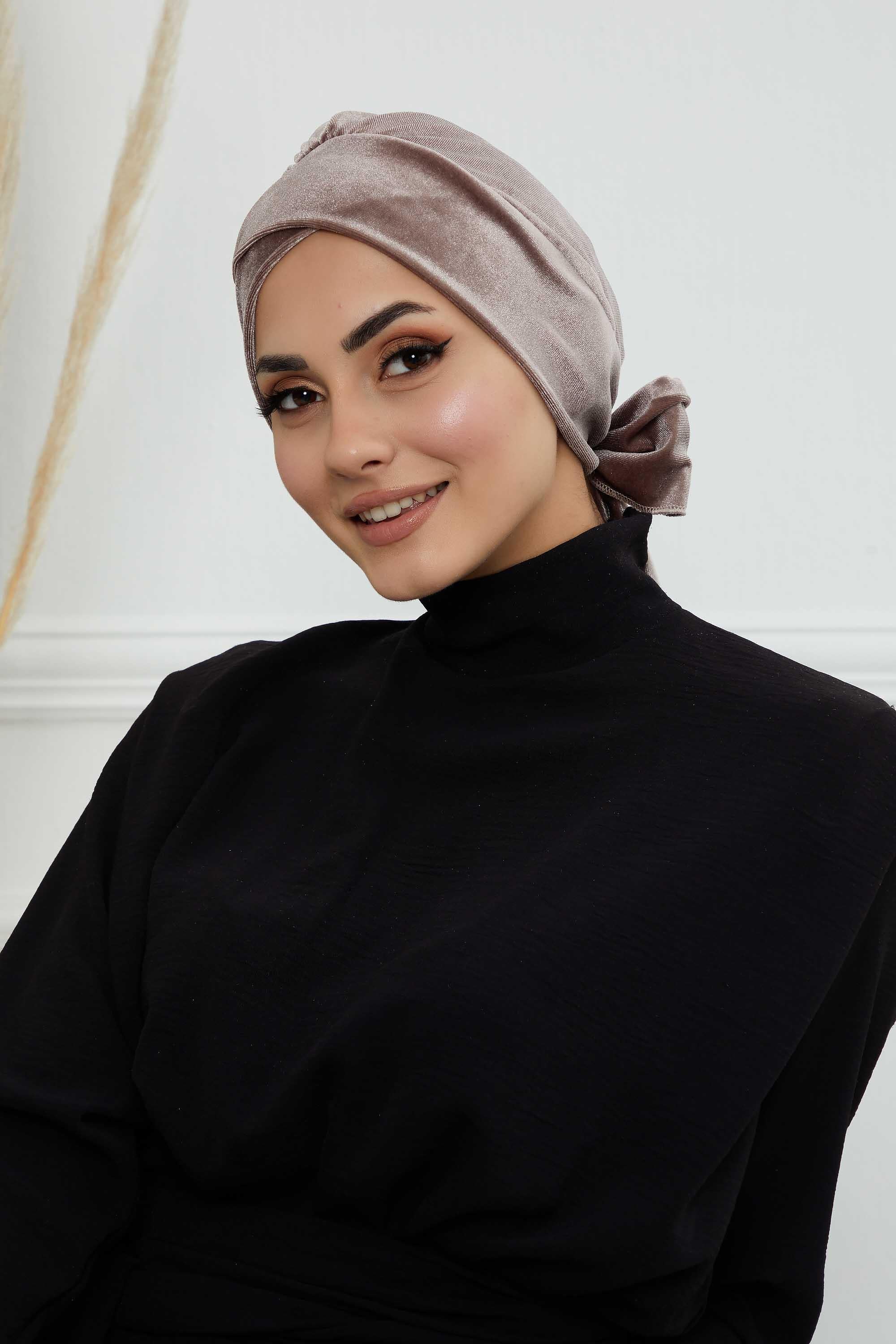 Kuşaklı Kadife Bone,B-31K