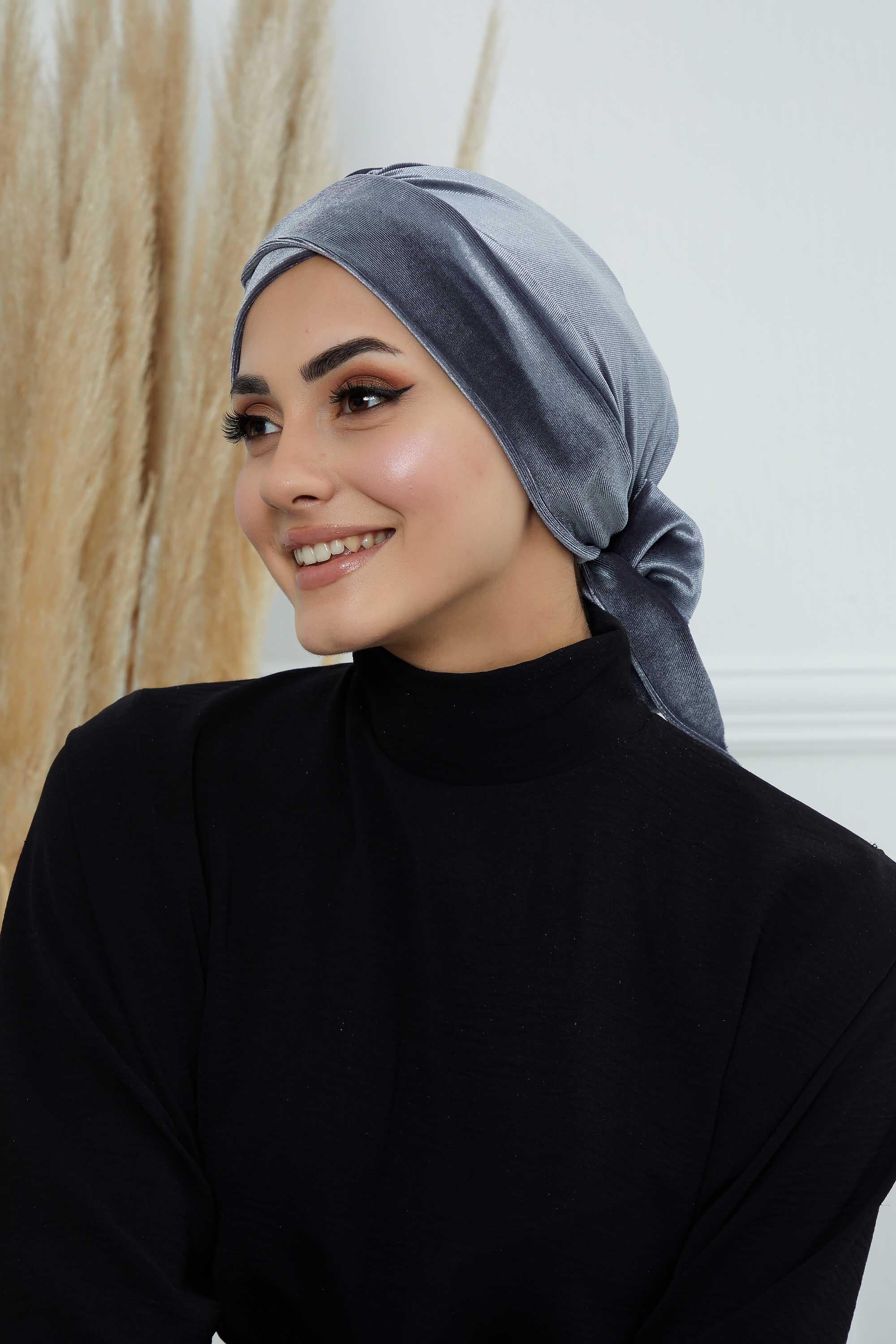 Kuşaklı Kadife Bone,B-31K