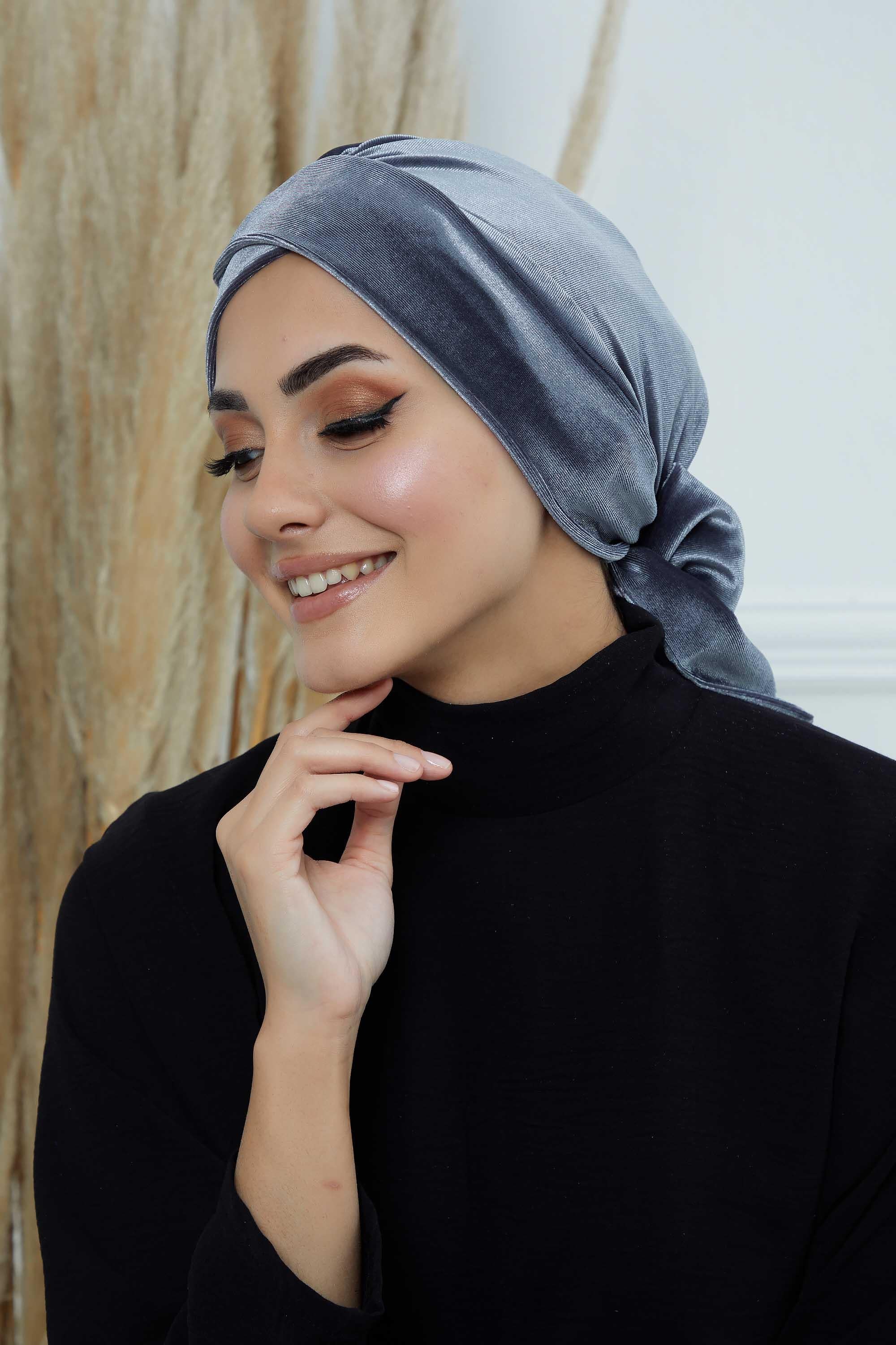 Kuşaklı Kadife Bone,B-31K