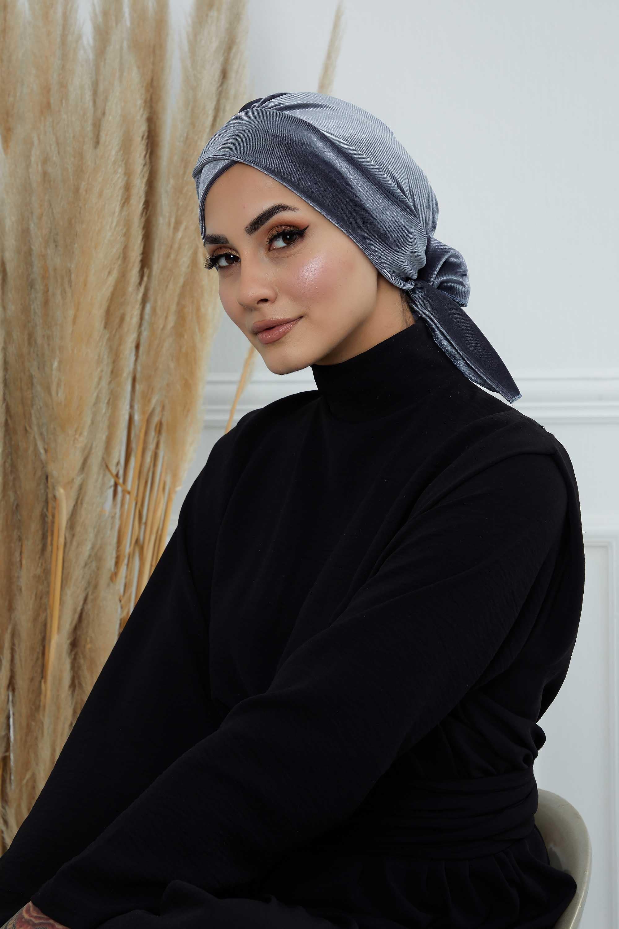 Kuşaklı Kadife Bone,B-31K