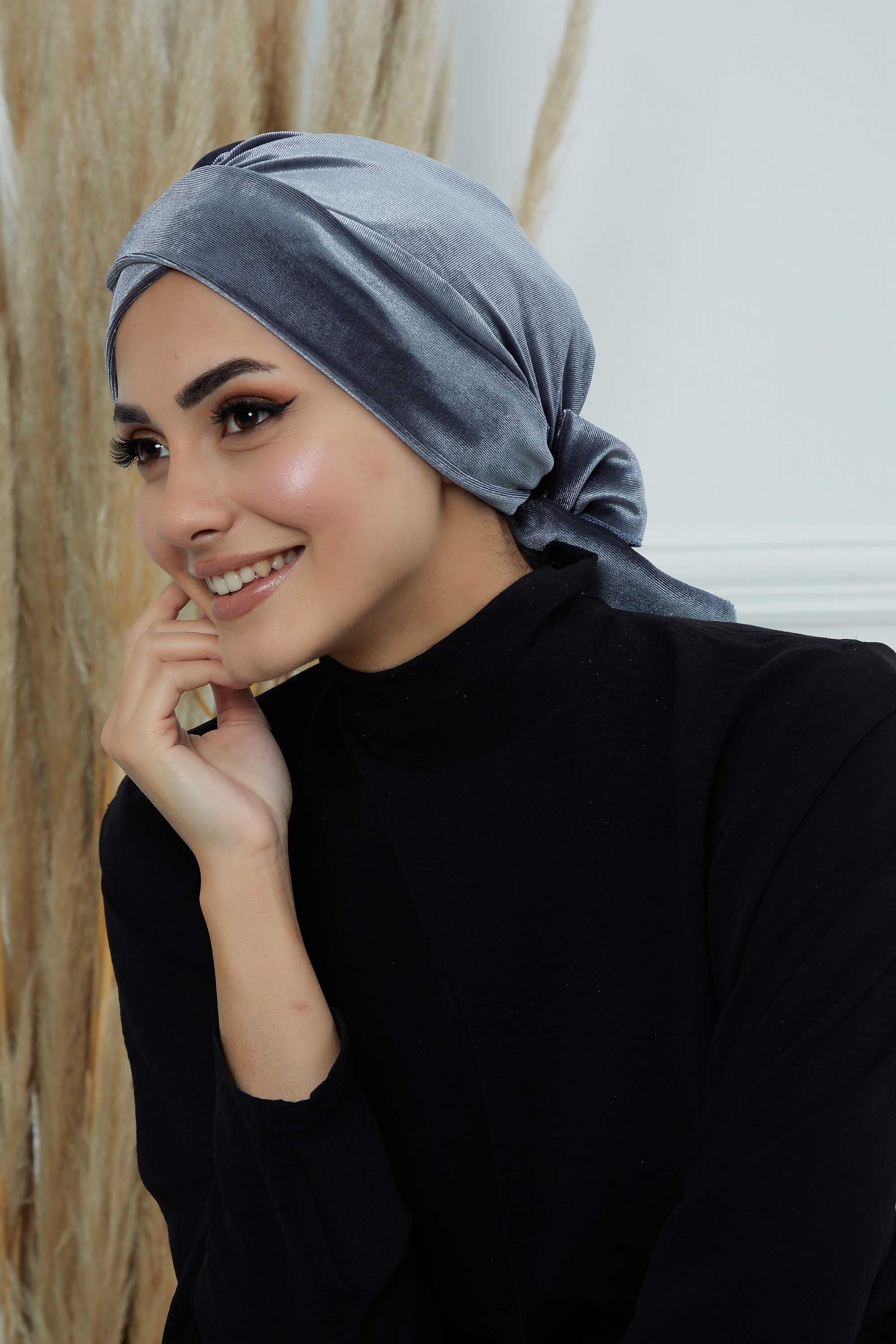 Kuşaklı Kadife Bone,B-31K