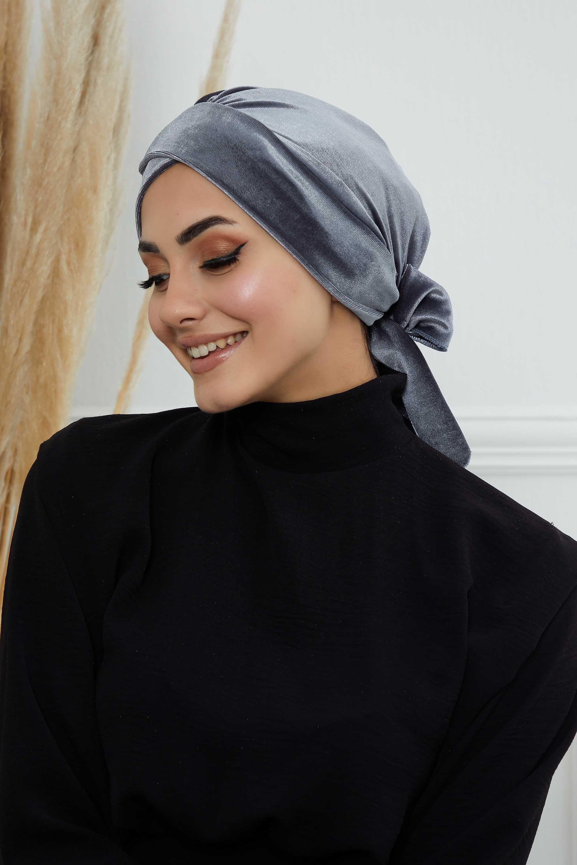 Kuşaklı Kadife Bone,B-31K