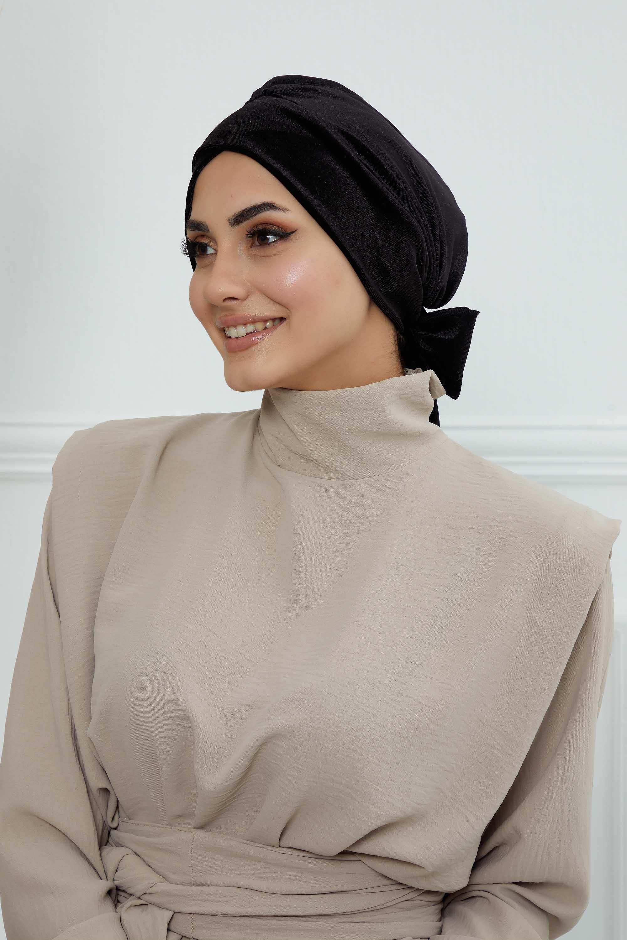 Kuşaklı Kadife Bone,B-31K
