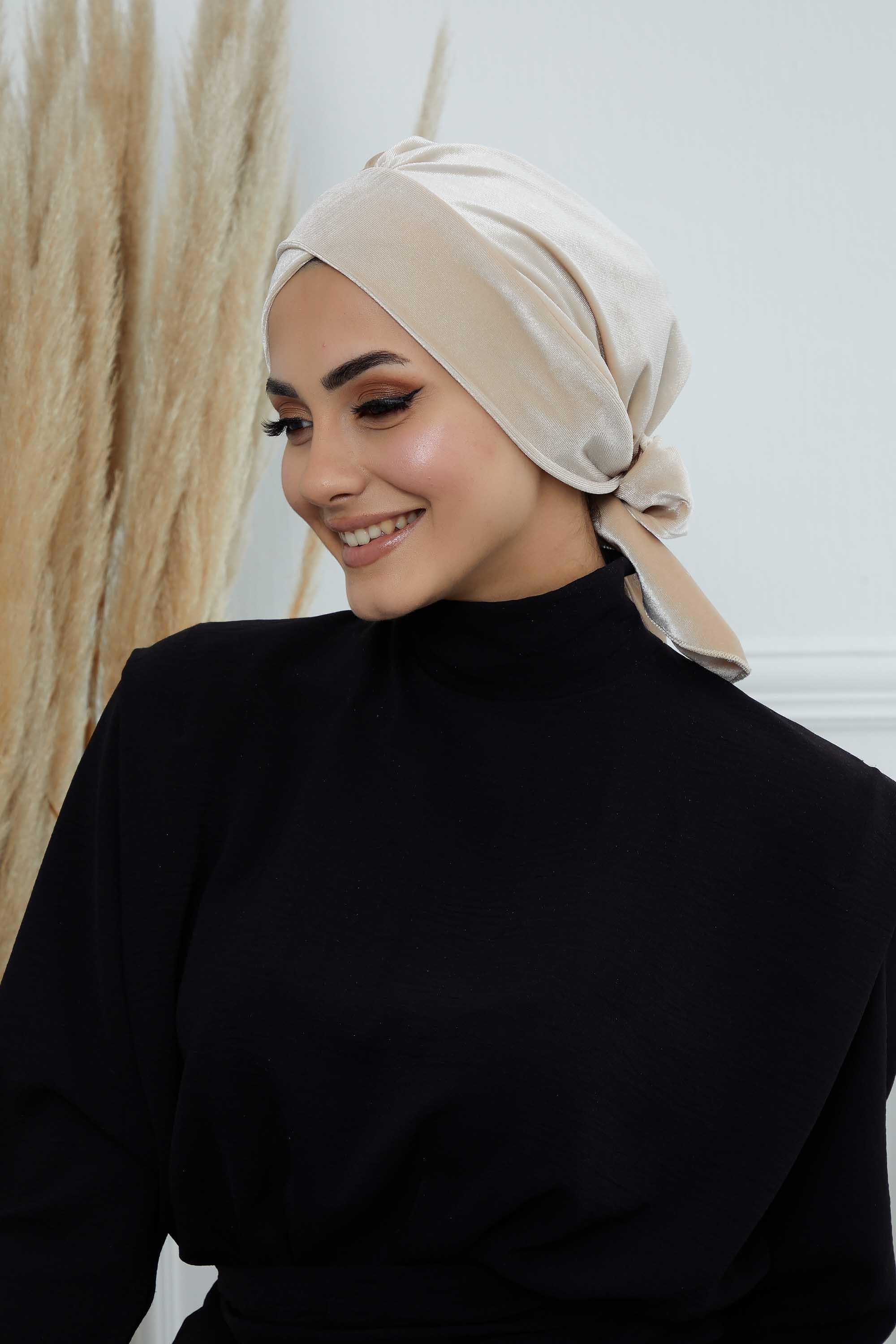 Kuşaklı Kadife Bone,B-31K