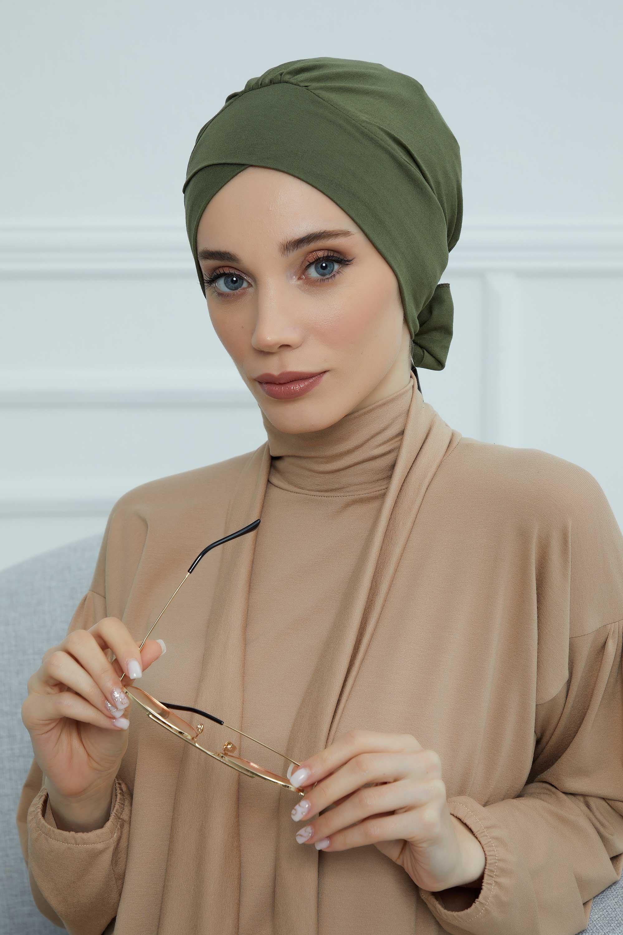 Kuşaklı Rahat Penye Bone,B-31