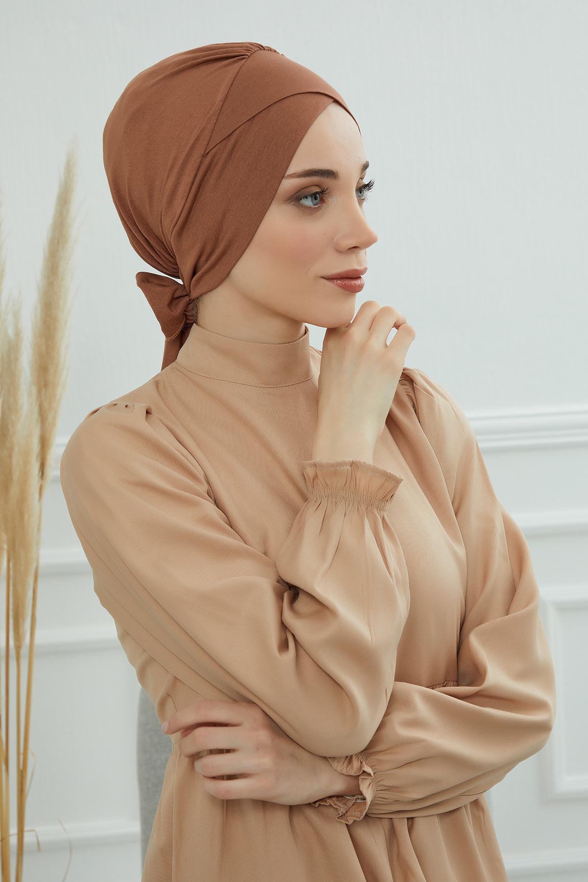 Kuşaklı Rahat Penye Bone,B-31