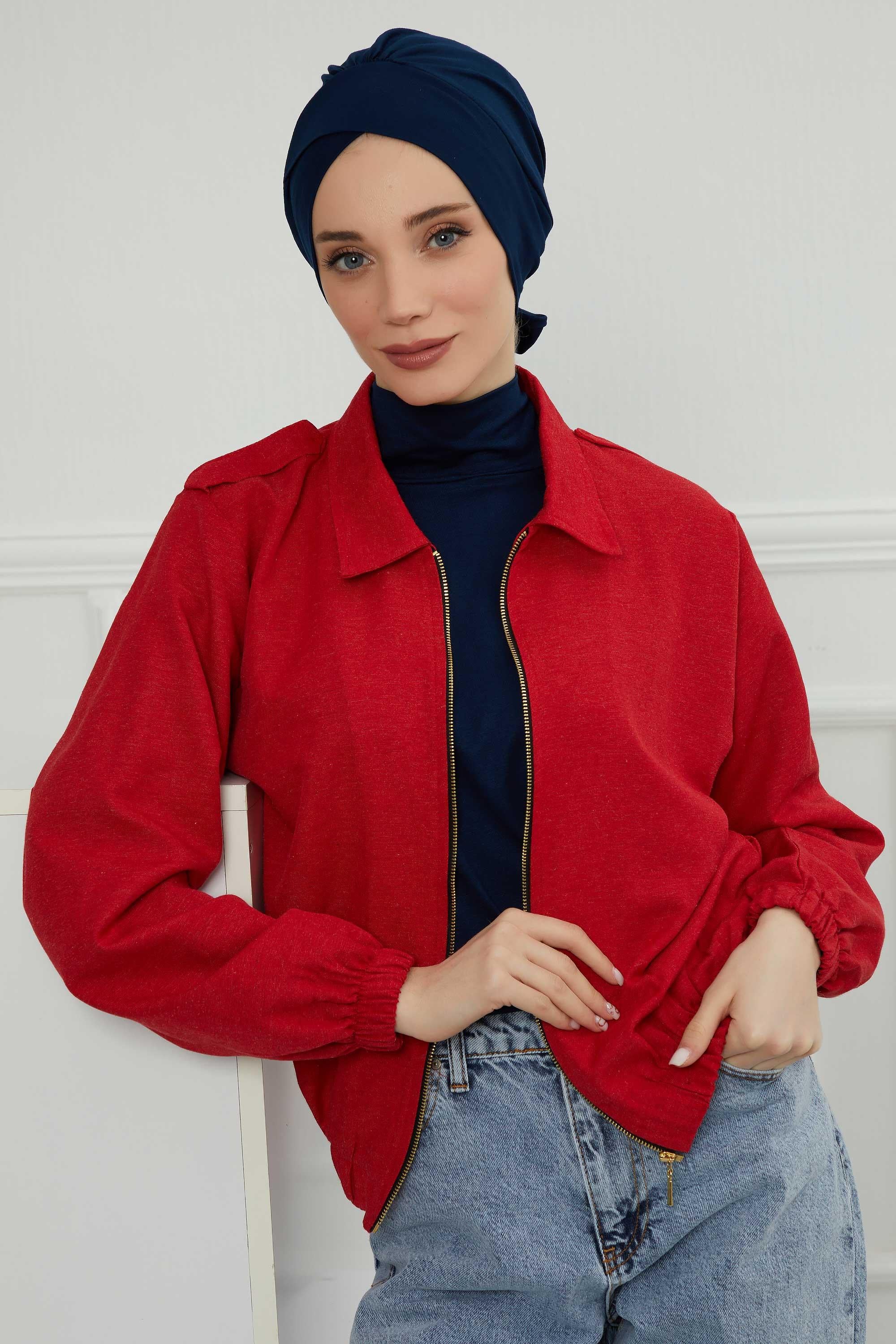 Kuşaklı Rahat Penye Bone,B-31