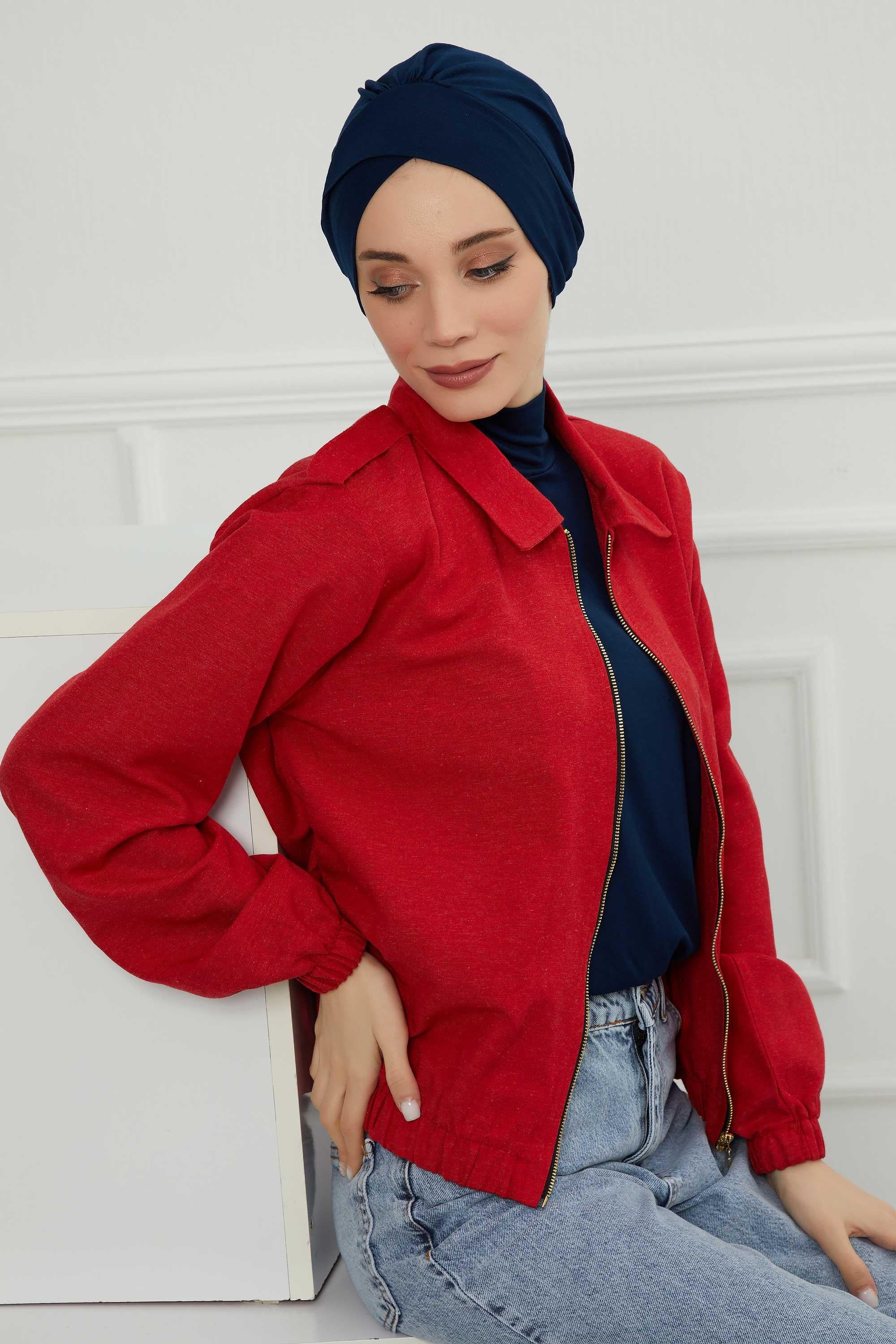 Kuşaklı Rahat Penye Bone,B-31