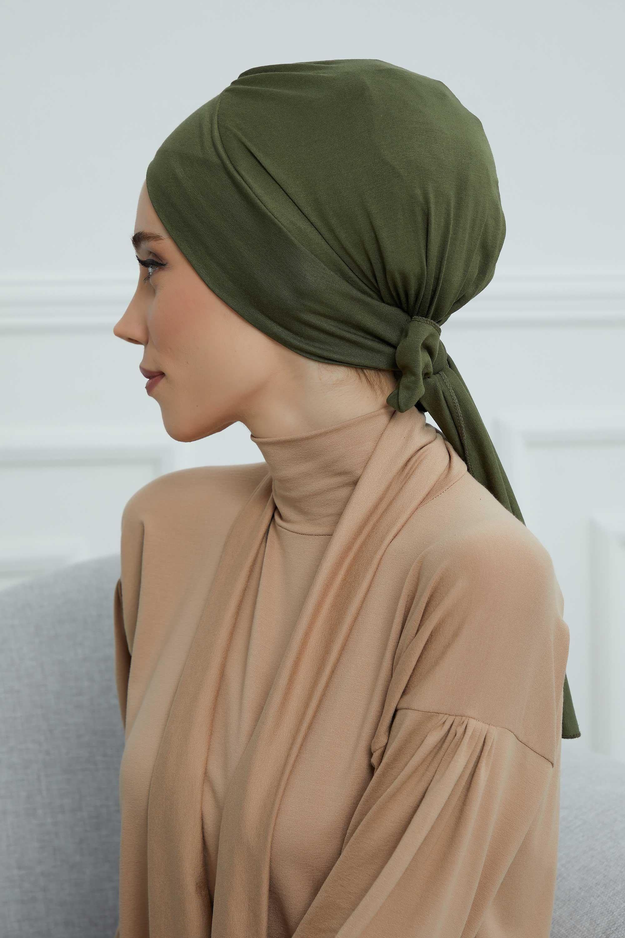 Kuşaklı Rahat Penye Bone,B-31