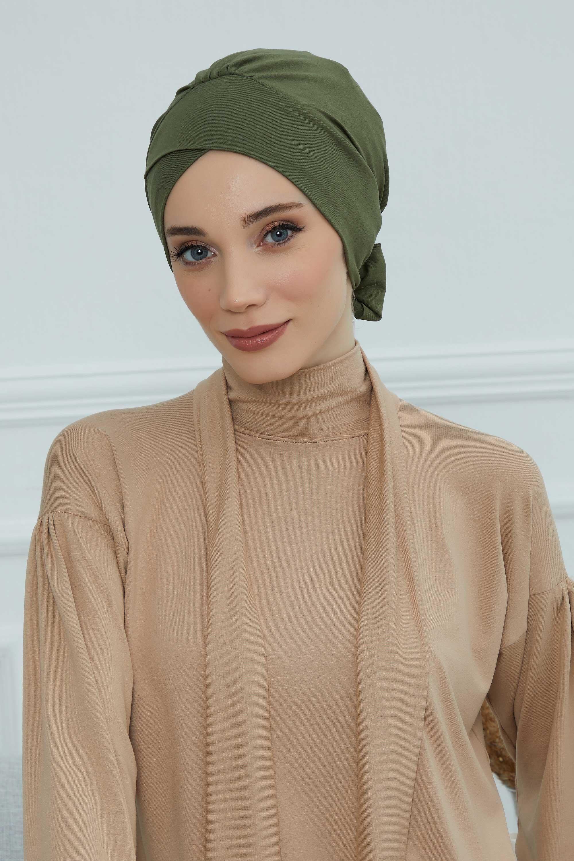 Kuşaklı Rahat Penye Bone,B-31