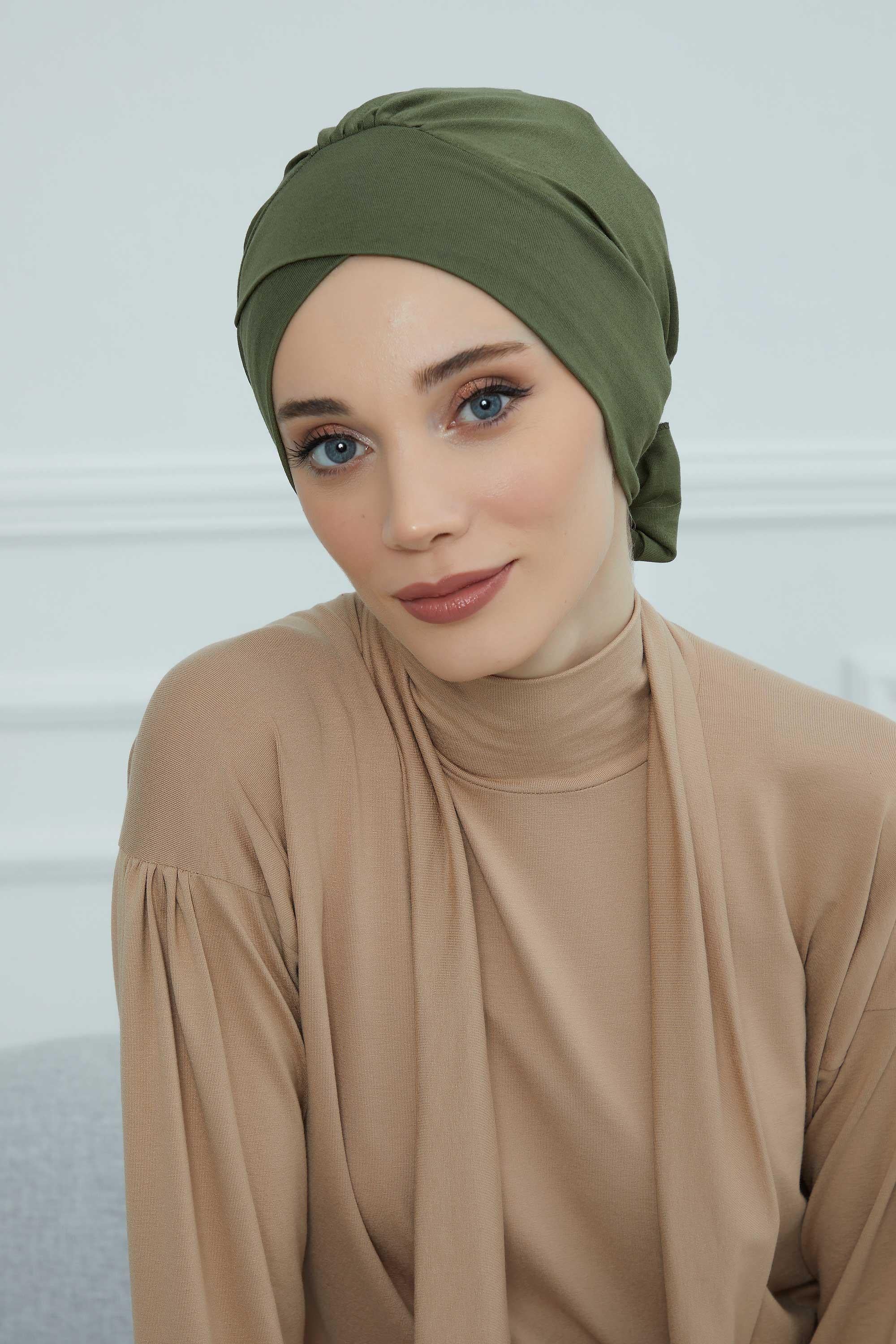 Kuşaklı Rahat Penye Bone,B-31