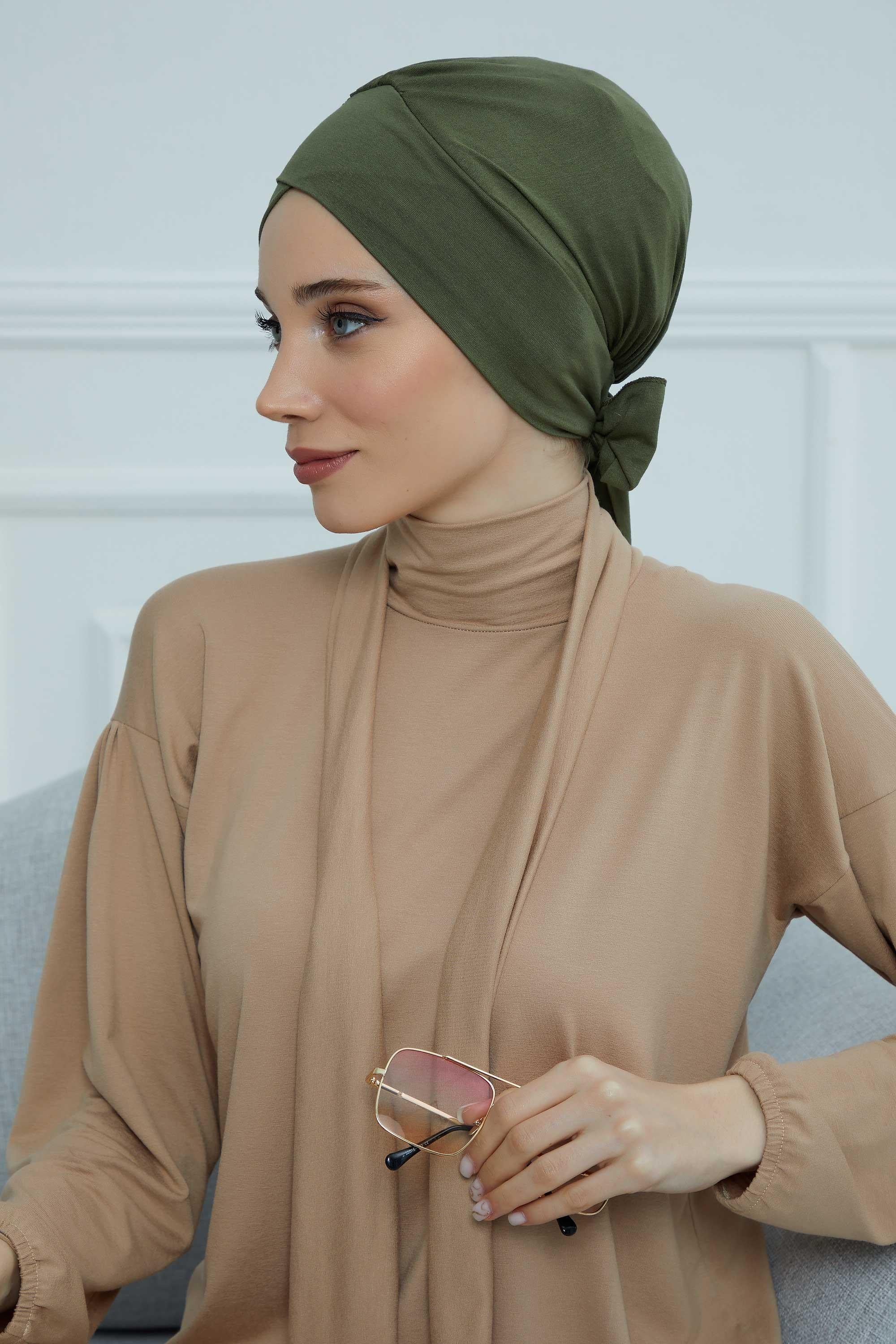Kuşaklı Rahat Penye Bone,B-31