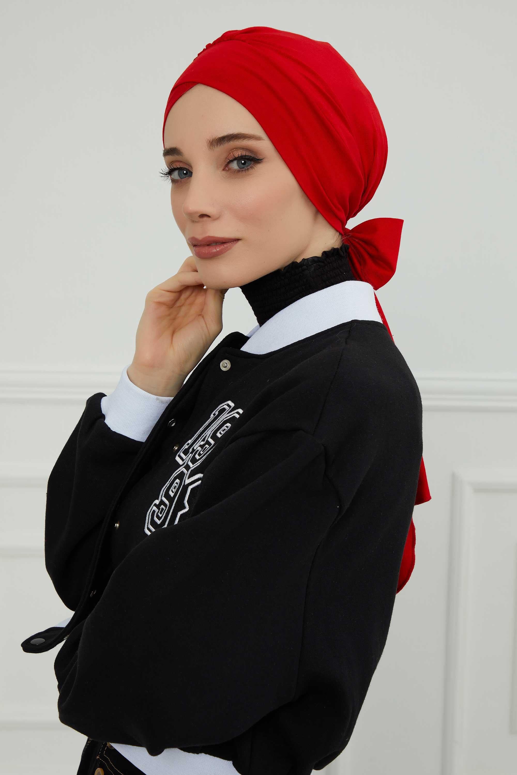 Kuşaklı Rahat Penye Bone,B-31