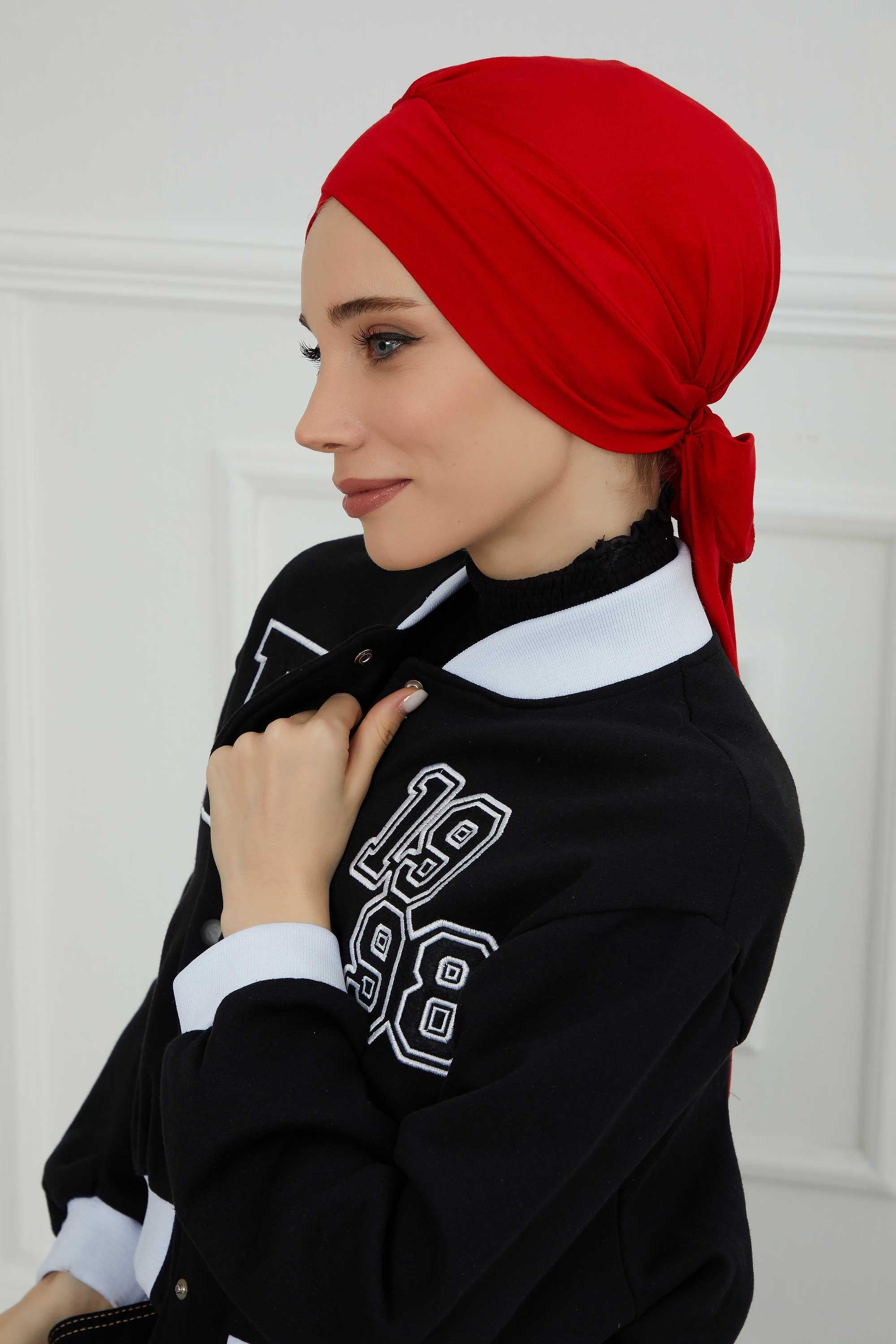 Kuşaklı Rahat Penye Bone,B-31