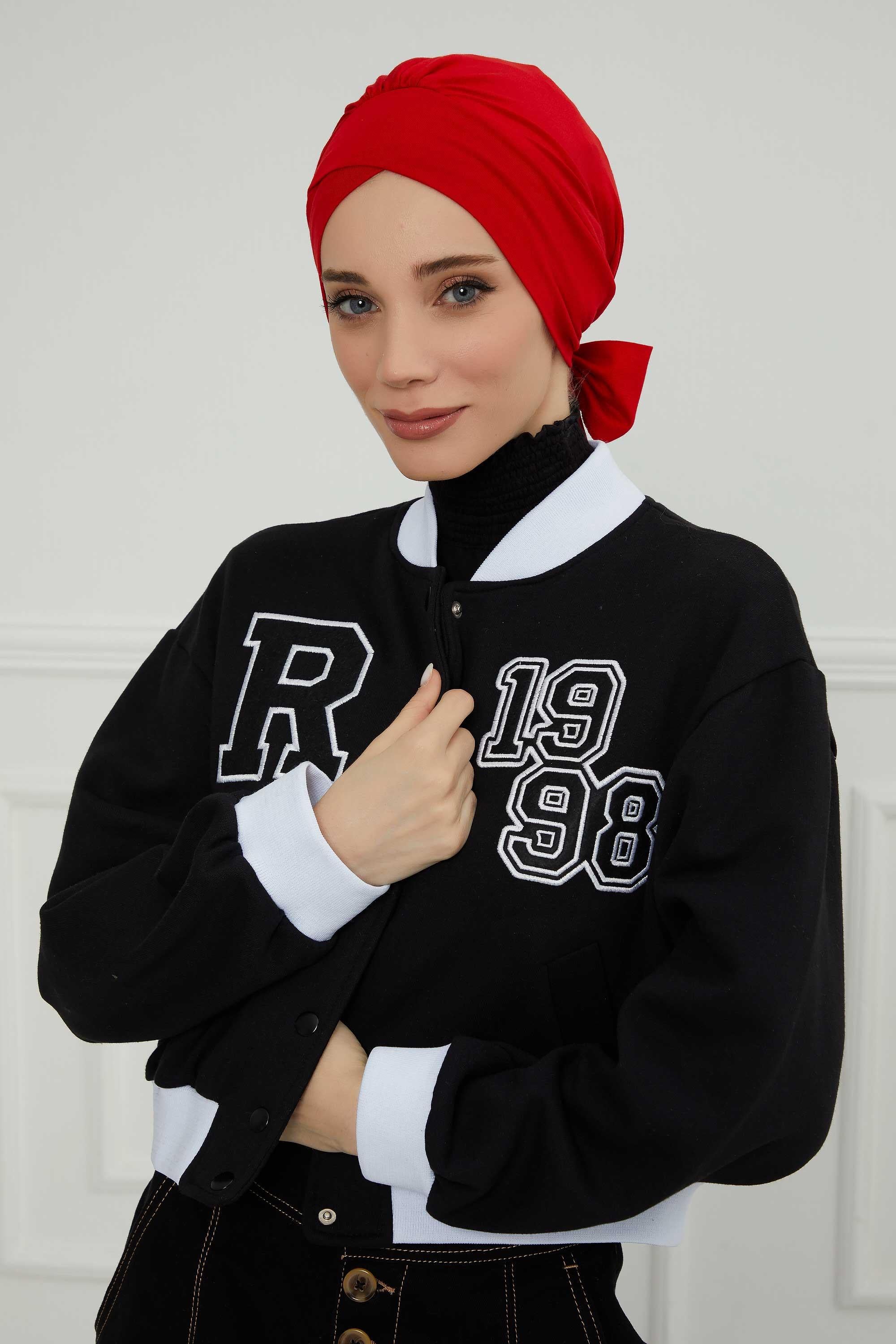 Kuşaklı Rahat Penye Bone,B-31