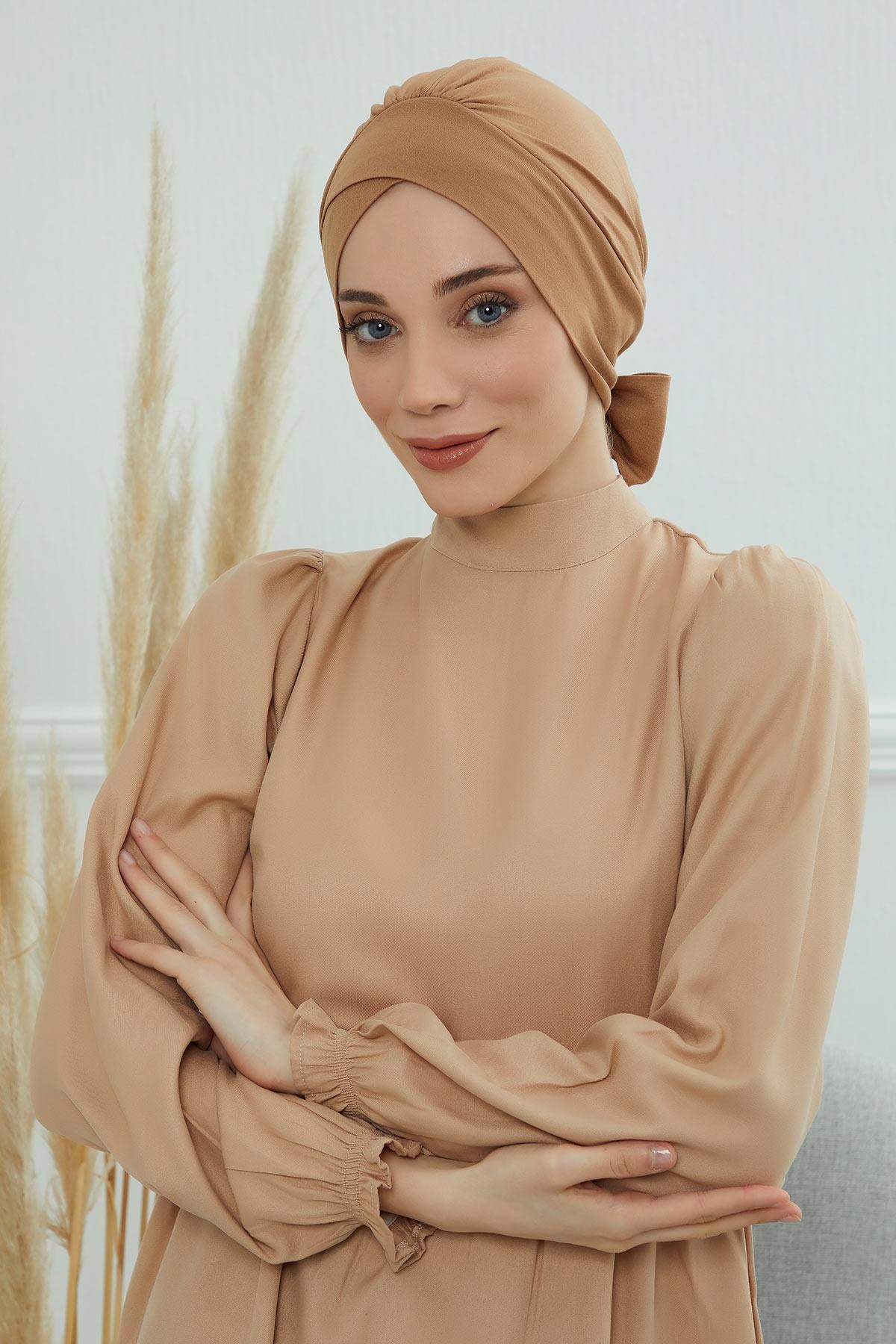 Kuşaklı Rahat Penye Bone,B-31