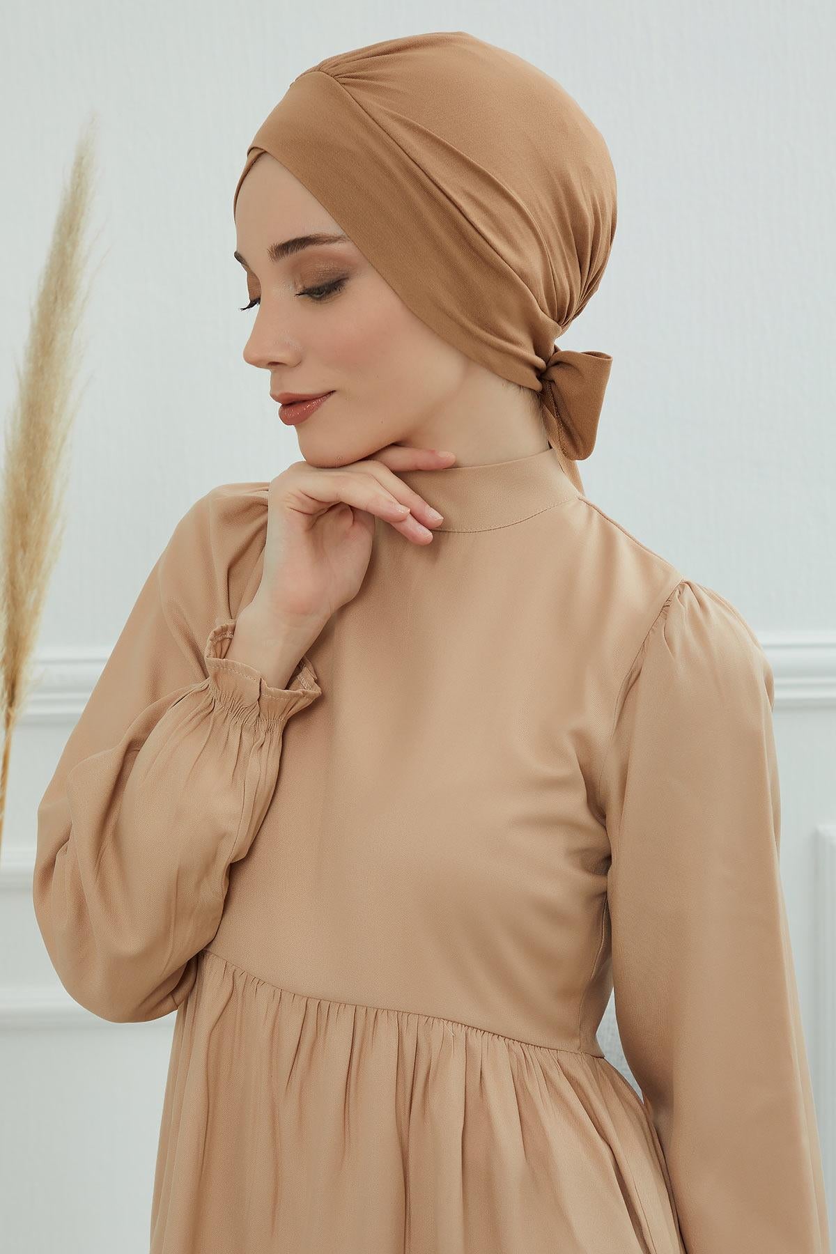 Kuşaklı Rahat Penye Bone,B-31