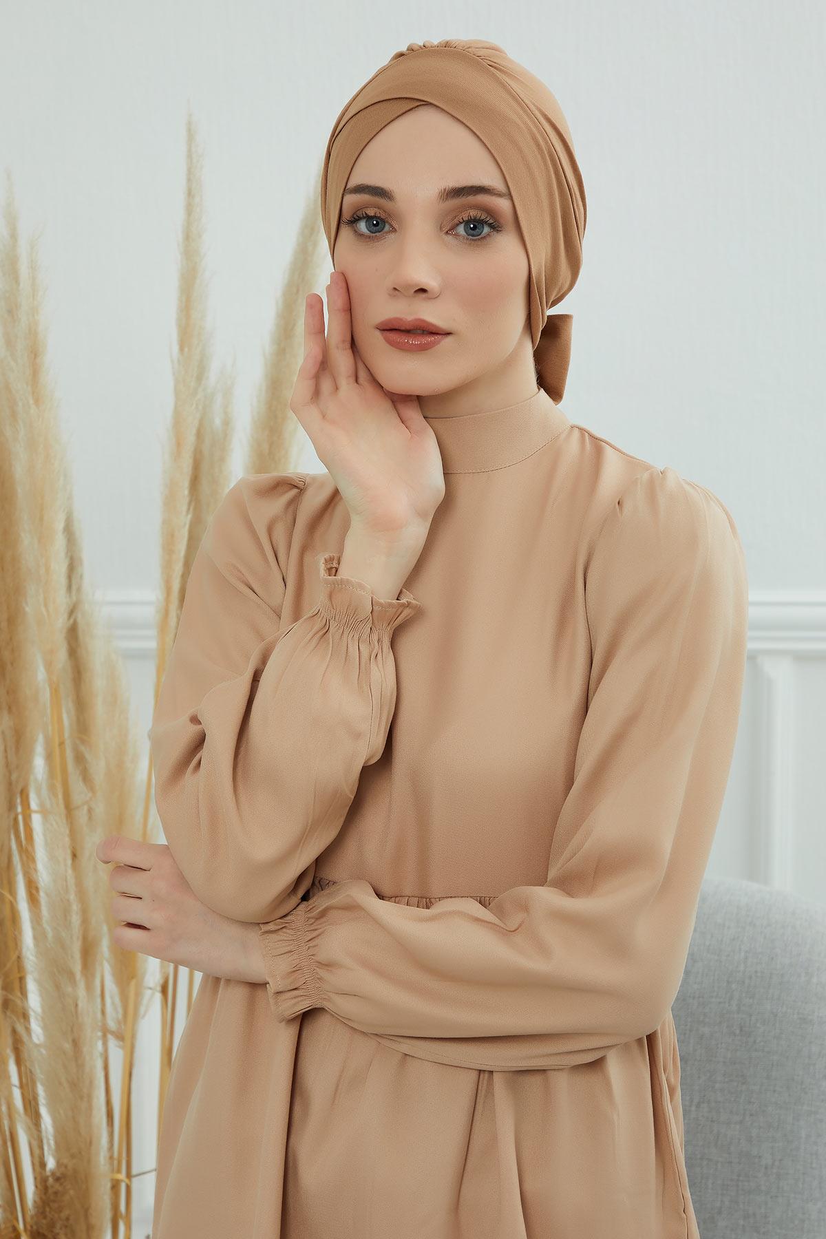 Kuşaklı Rahat Penye Bone,B-31