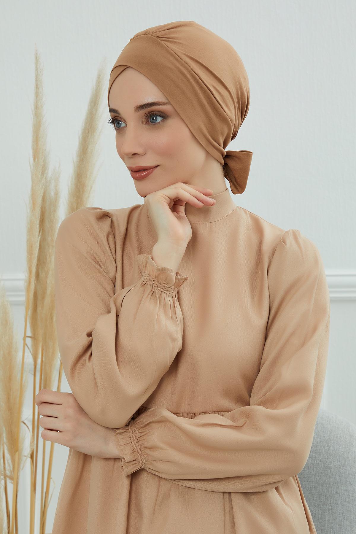 Kuşaklı Rahat Penye Bone,B-31